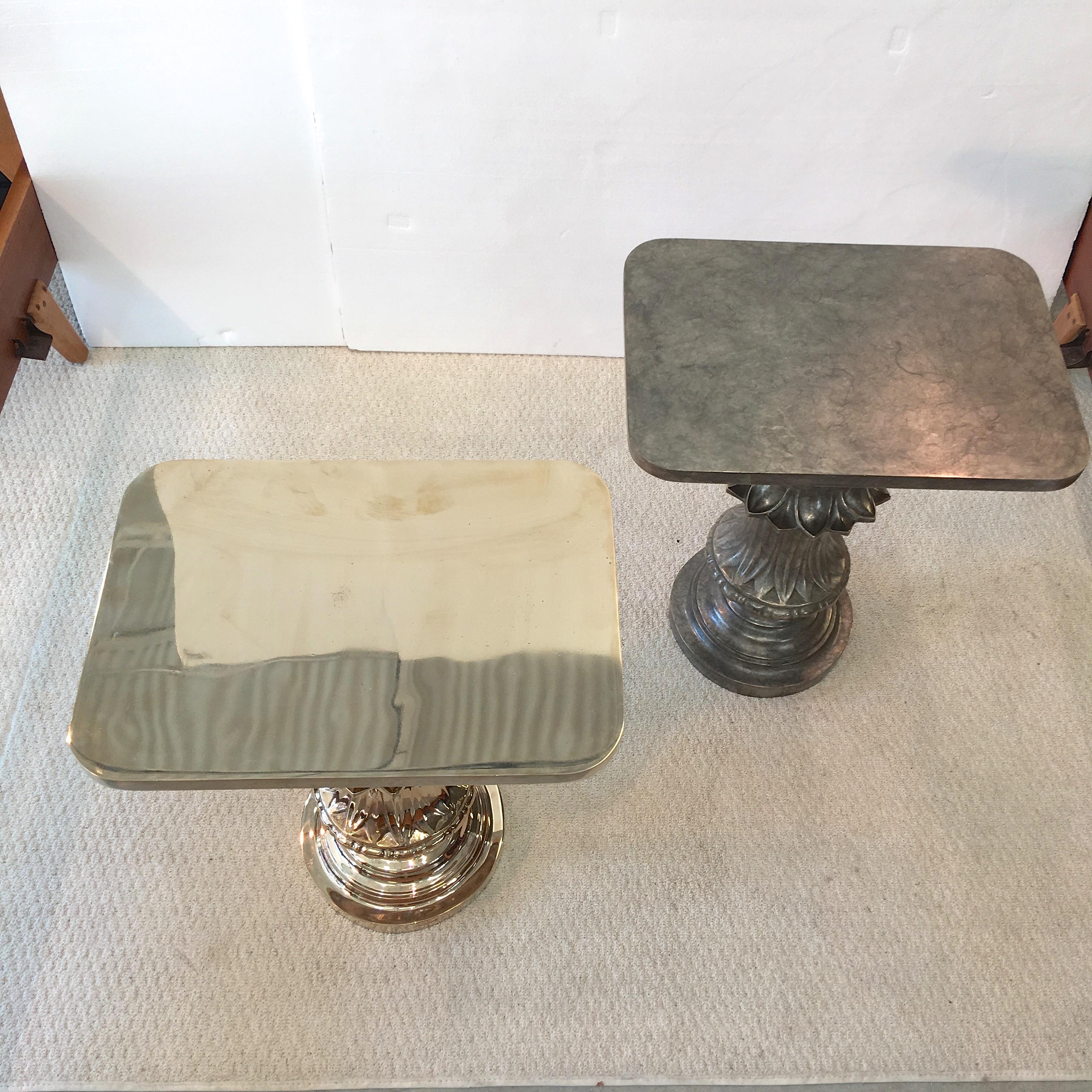 Belle Époque Old Boston Street Lamp Post Table in Solid Bronze by Zach Gabbard For Sale