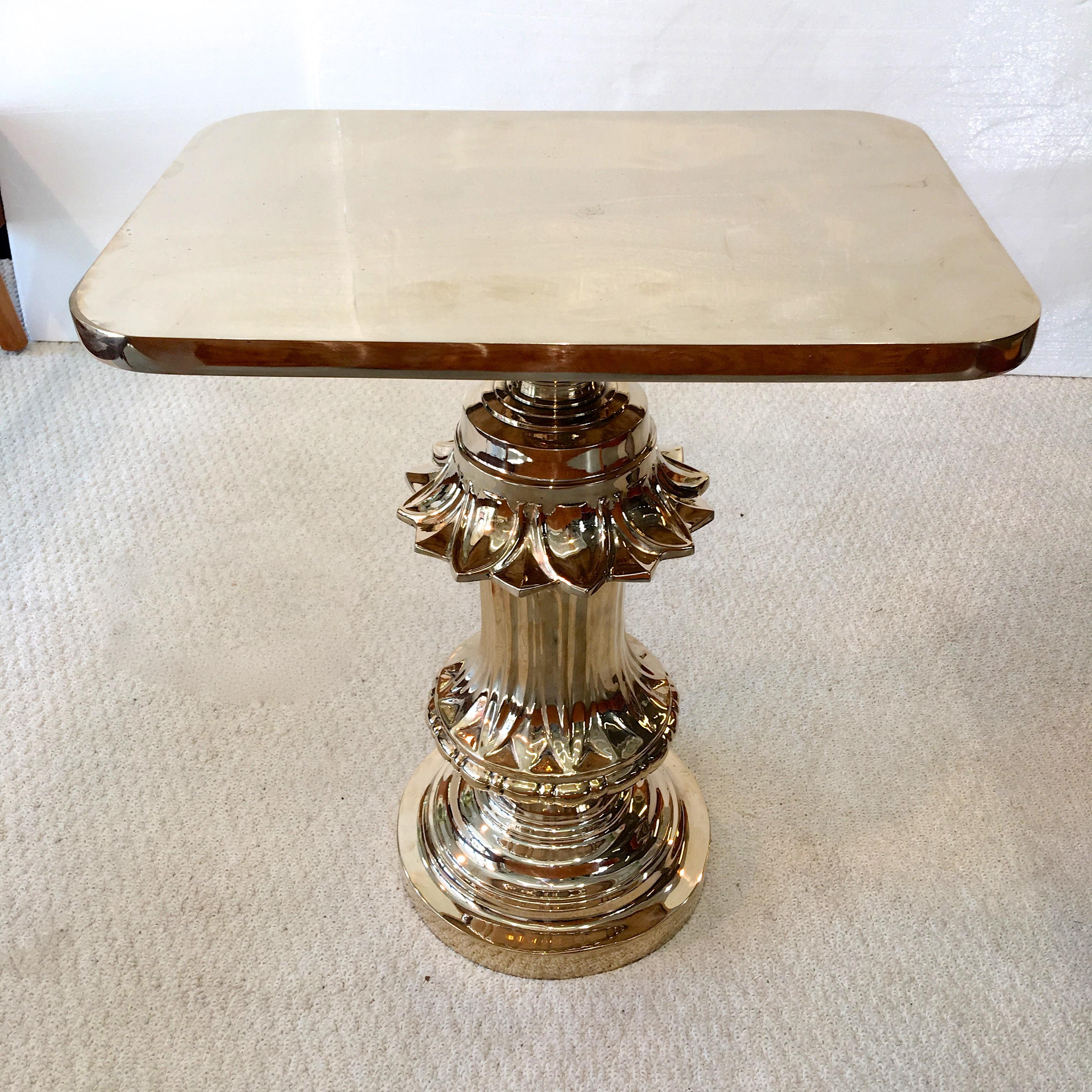 American Old Boston Street Lamp Post Table in Solid Bronze by Zach Gabbard For Sale