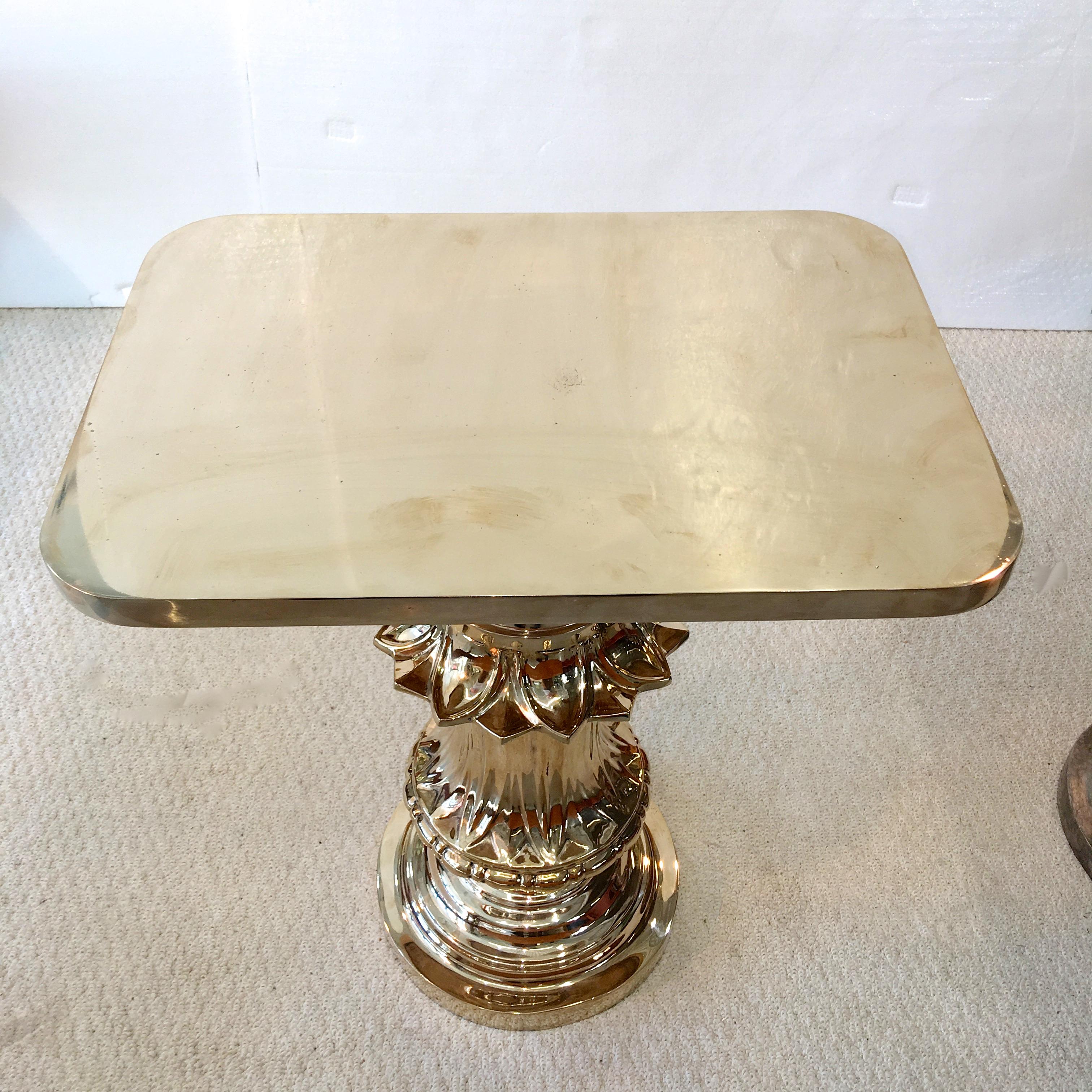 Old Boston Street Lamp Post Table in Solid Bronze by Zach Gabbard In Excellent Condition For Sale In Hanover, MA