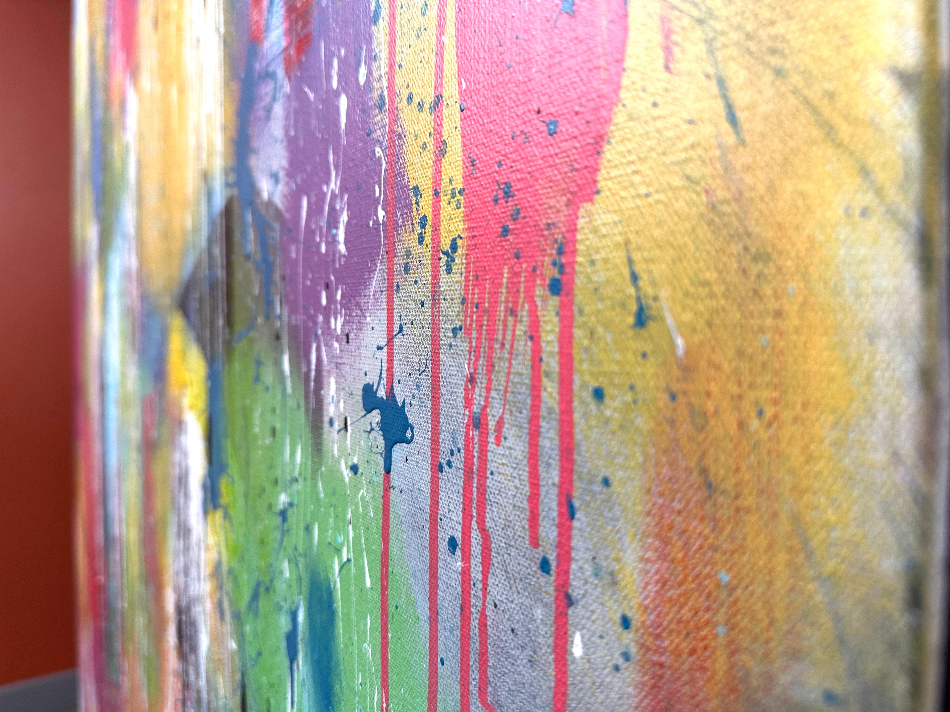 AE2501 - Multicolor Abstract Expressionism Painting For Sale 1