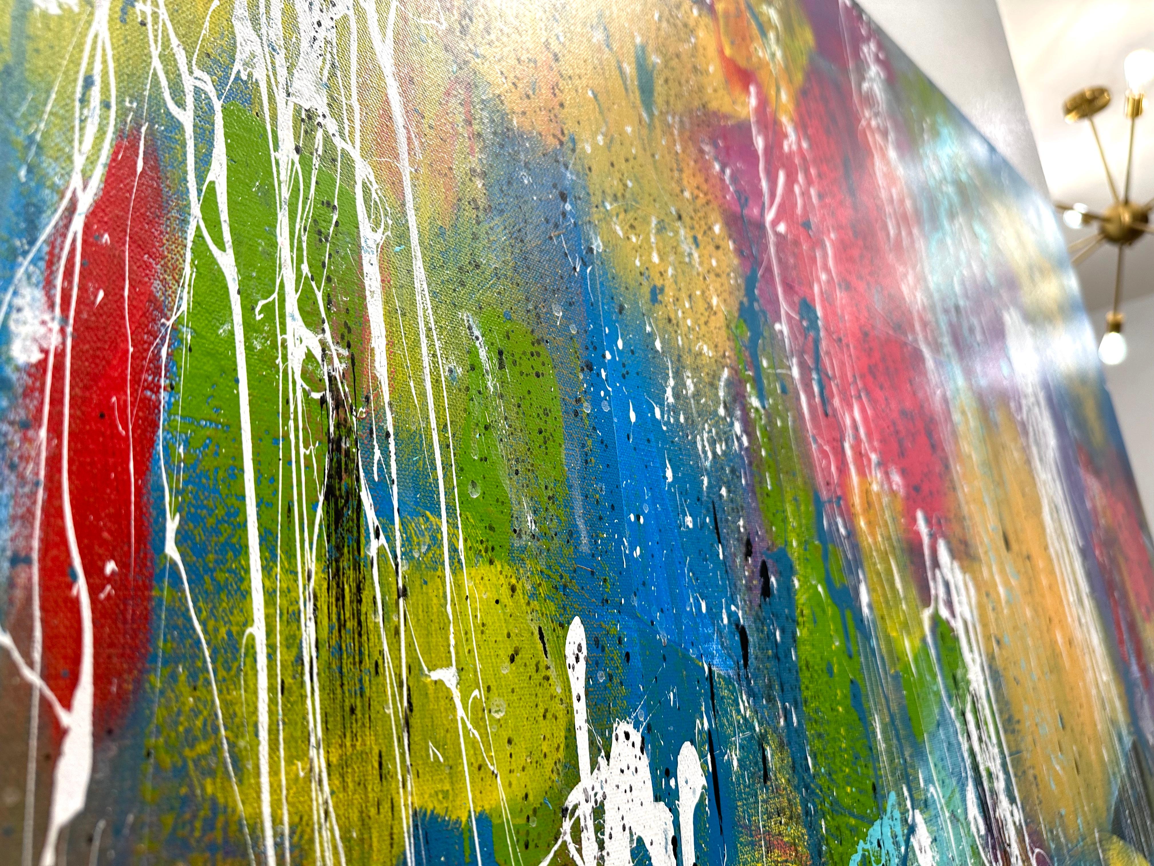 AE2501 - Multicolor Abstract Expressionism Painting For Sale 2
