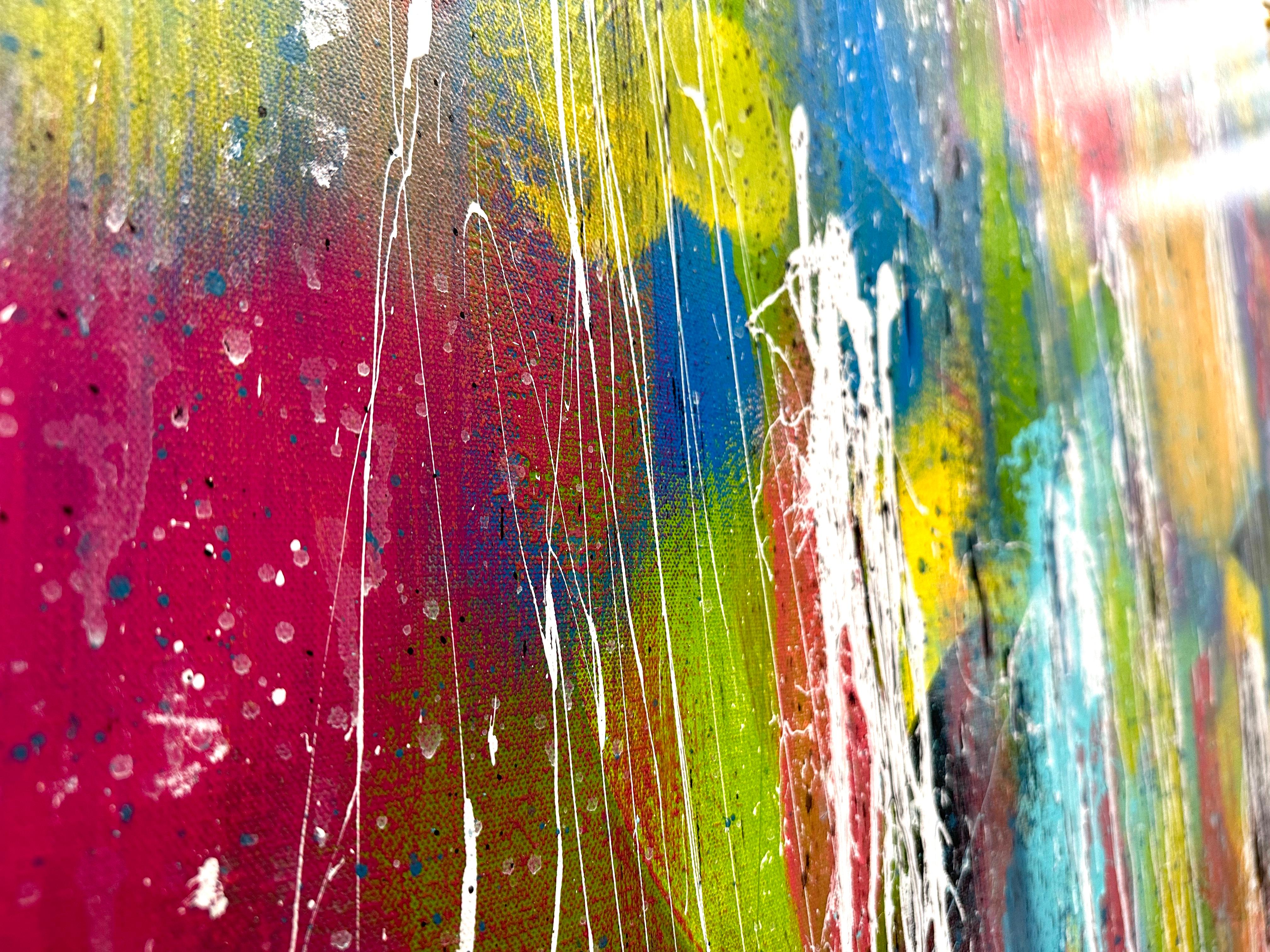 AE2501 - Multicolor Abstract Expressionism Painting For Sale 3