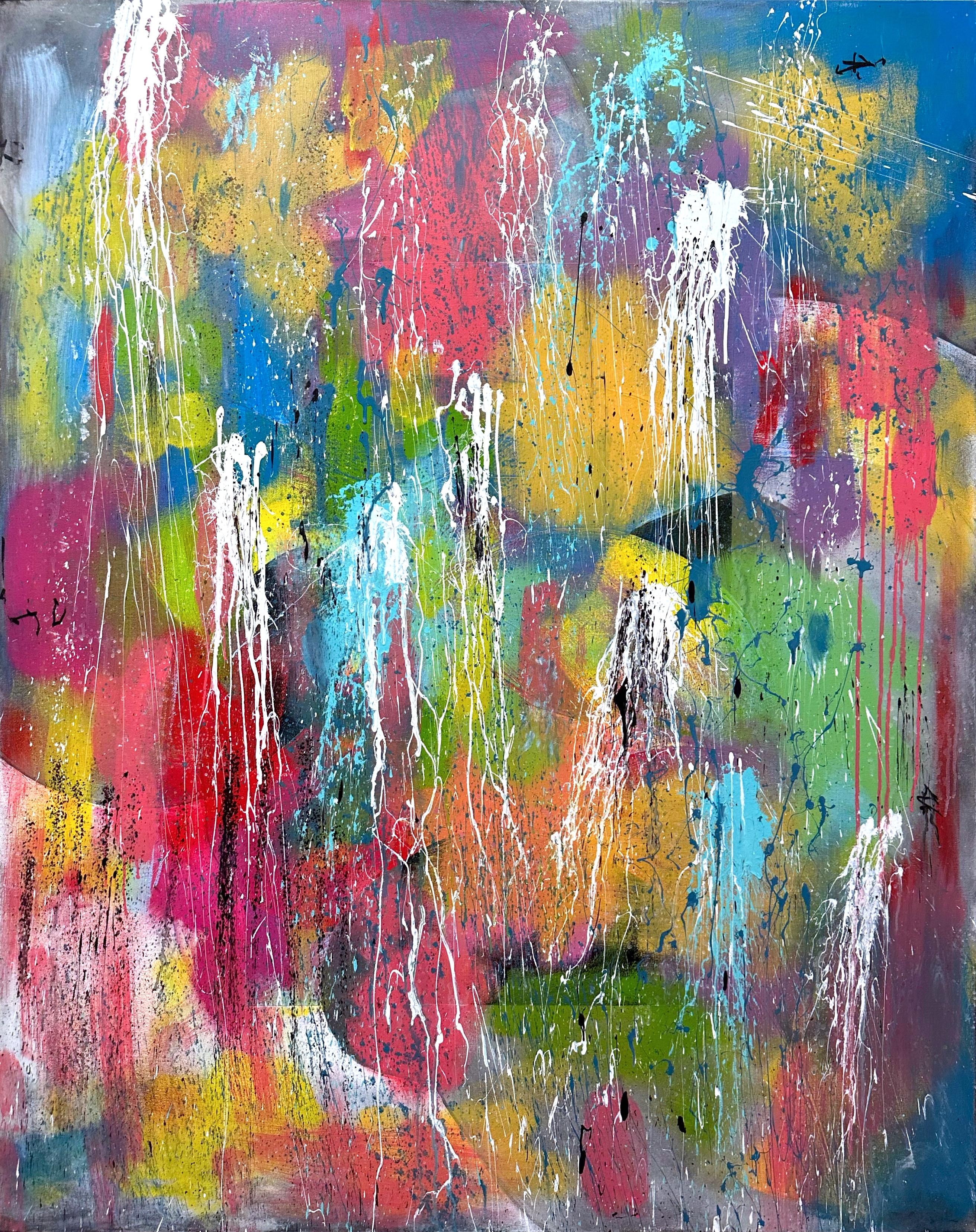 AE2501 - Pittura multicolore dell'espressionismo astratto