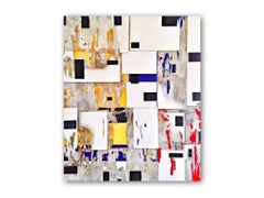 CC1001 - Signature Colorful Squares and Shapes on Wood Panel
