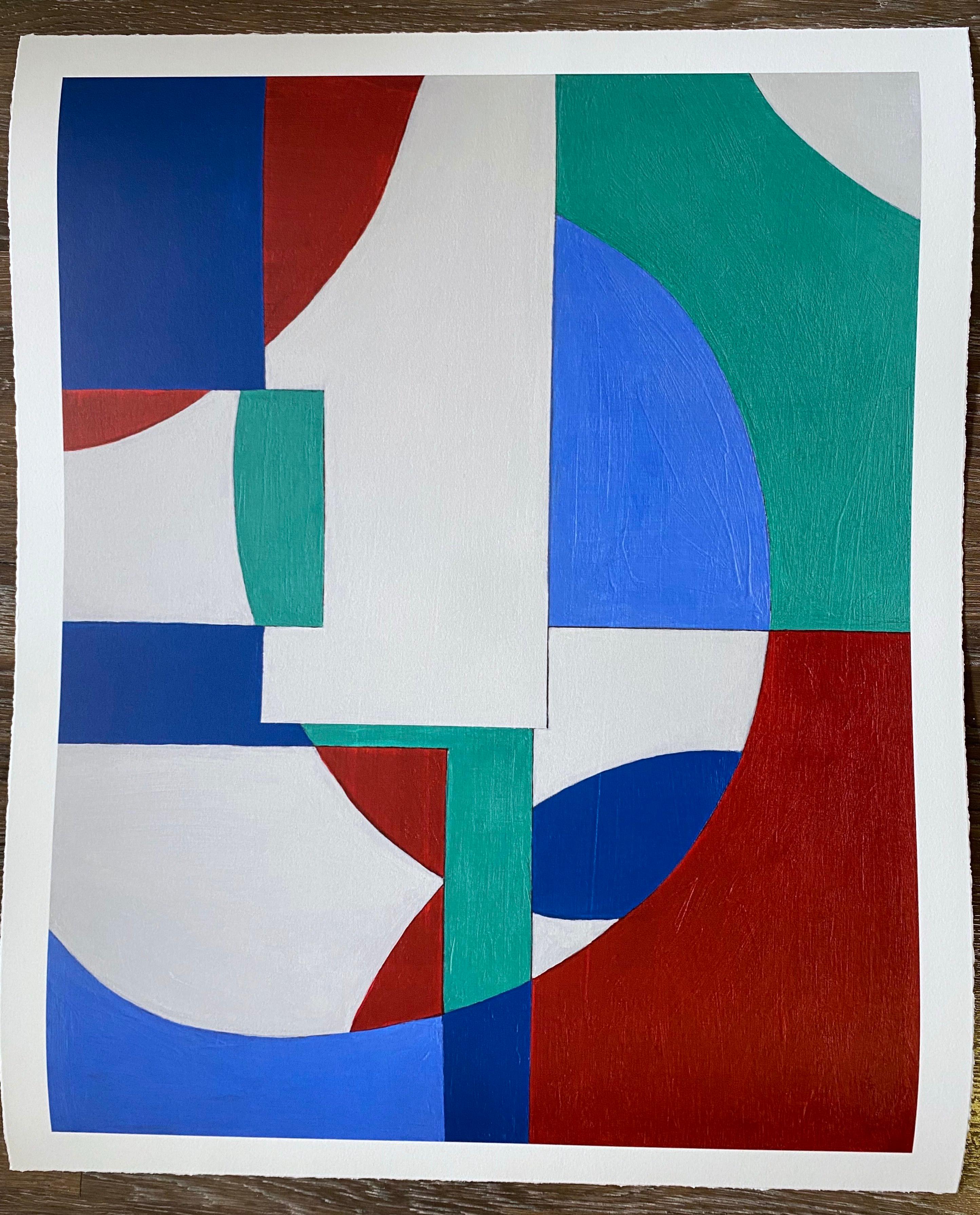 GA1220 Limited edition giclee geometric abstraction signed print - Print by Zach Touchon