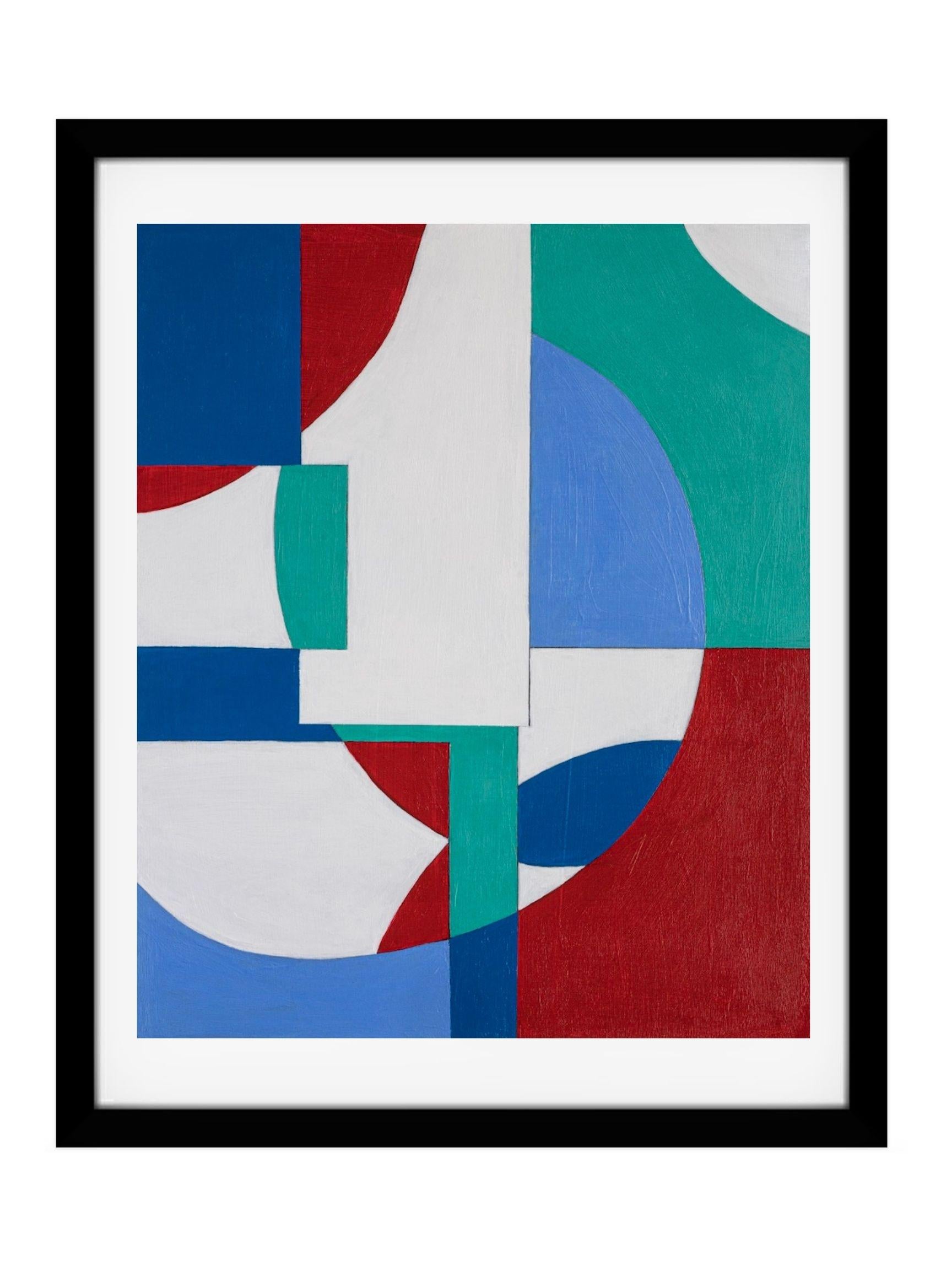 GA1220 Limited edition giclee geometric abstraction signed print - Abstract Geometric Print by Zach Touchon