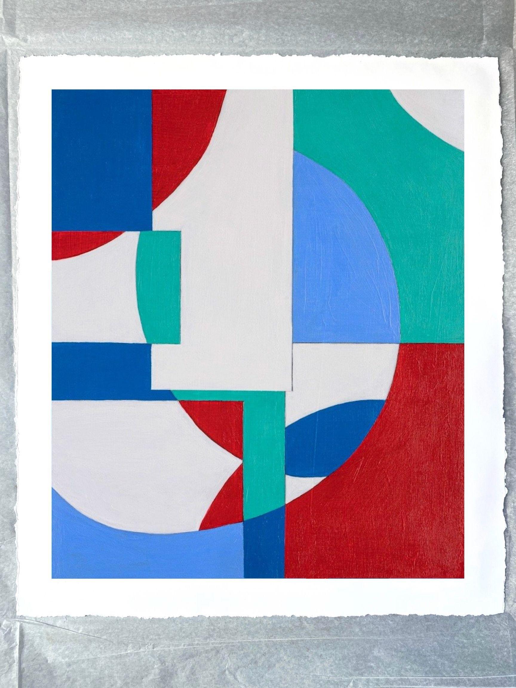 GA1220 - Édition limitée 2/10 giclée - Impression d'abstraction géométrique signée - Géométrique abstrait Print par Zach Touchon