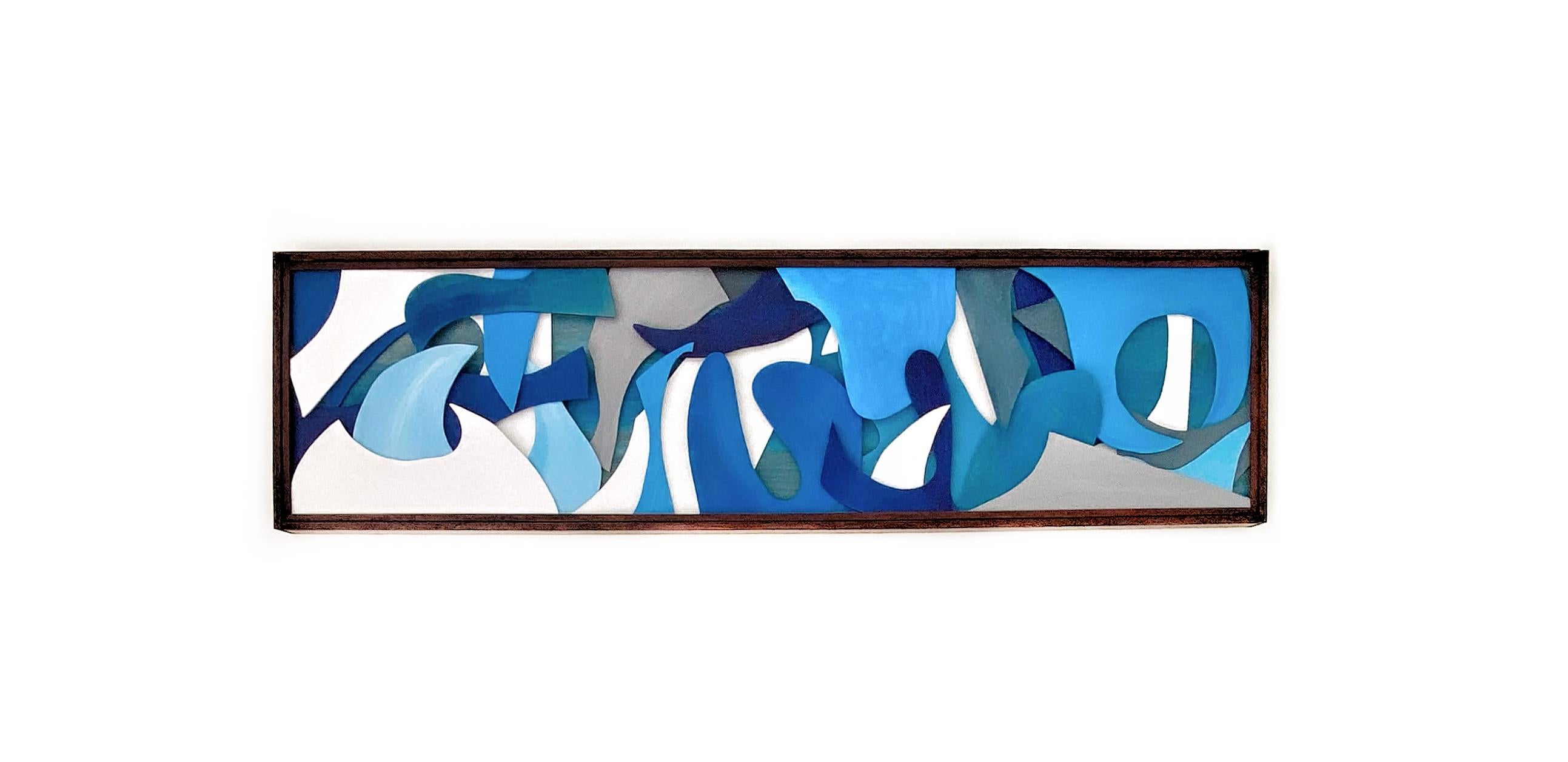 GS01, Contemporary Geometric Abstraction 3D Wall Sculpture 8