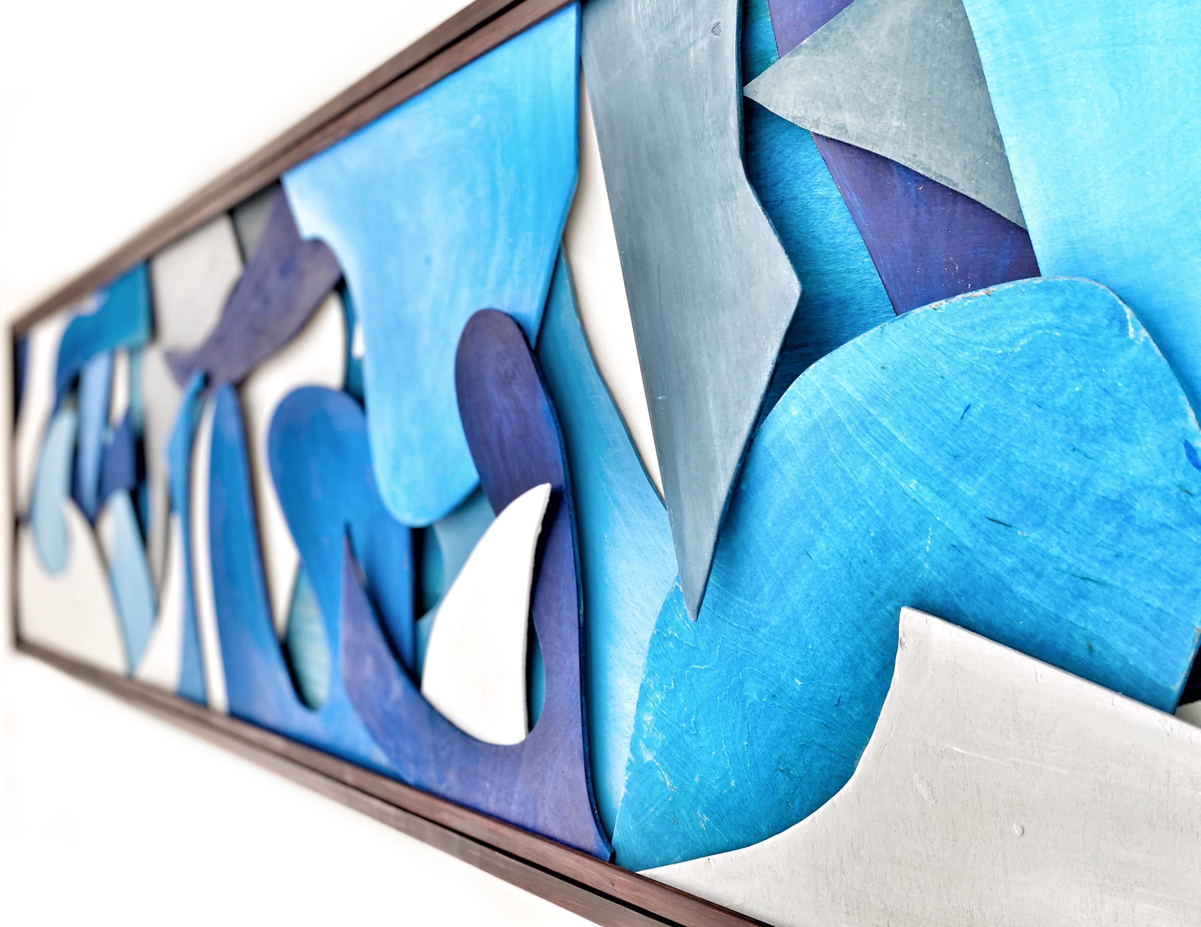 Zach Touchon Abstract Sculpture - GS01, Contemporary Geometric Abstraction 3D Wall Sculpture