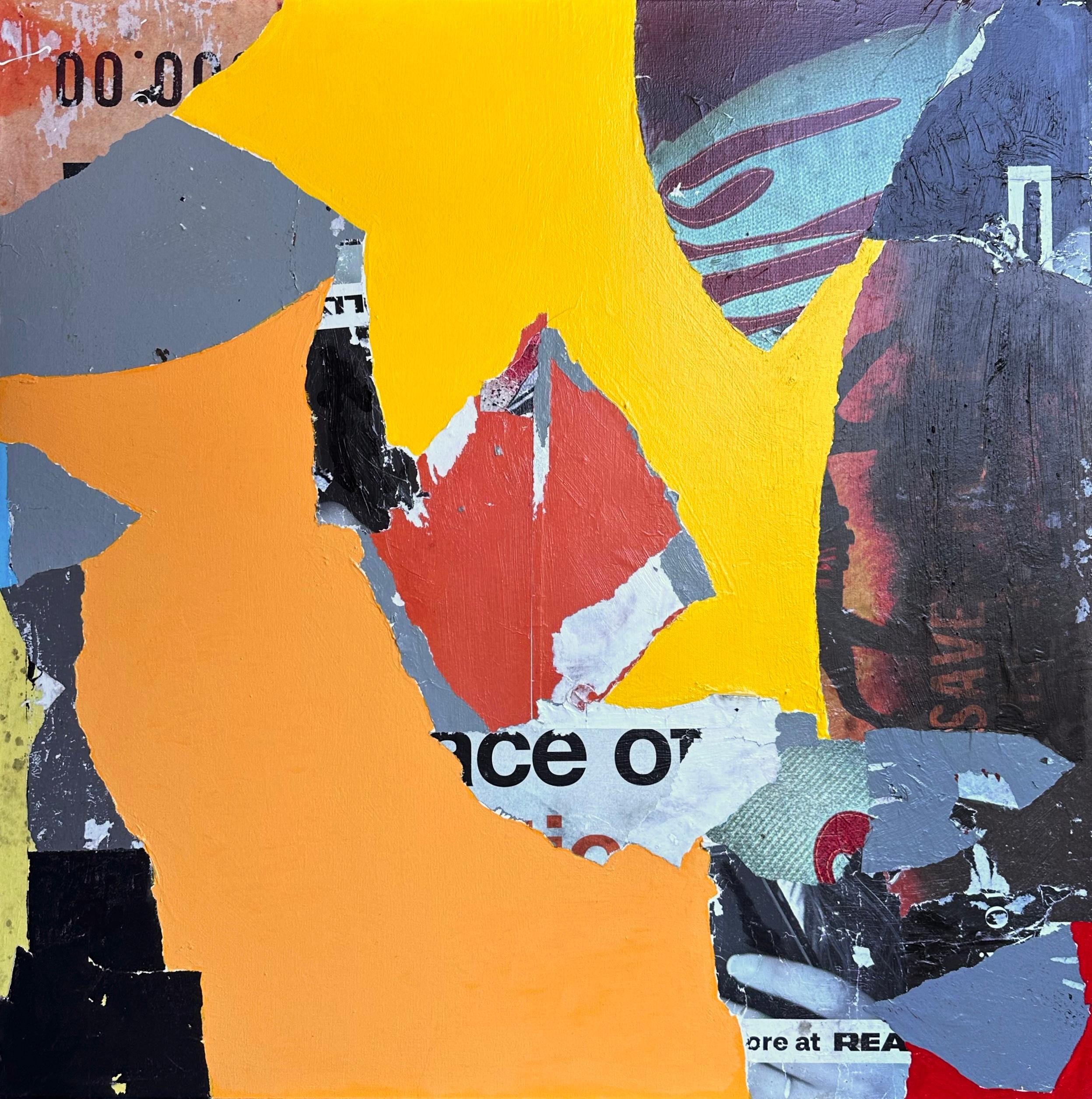 Zach Touchon Abstract Painting - Keep Austin Weird 1407 - Colorful Abstract Artwork made of billboard posters