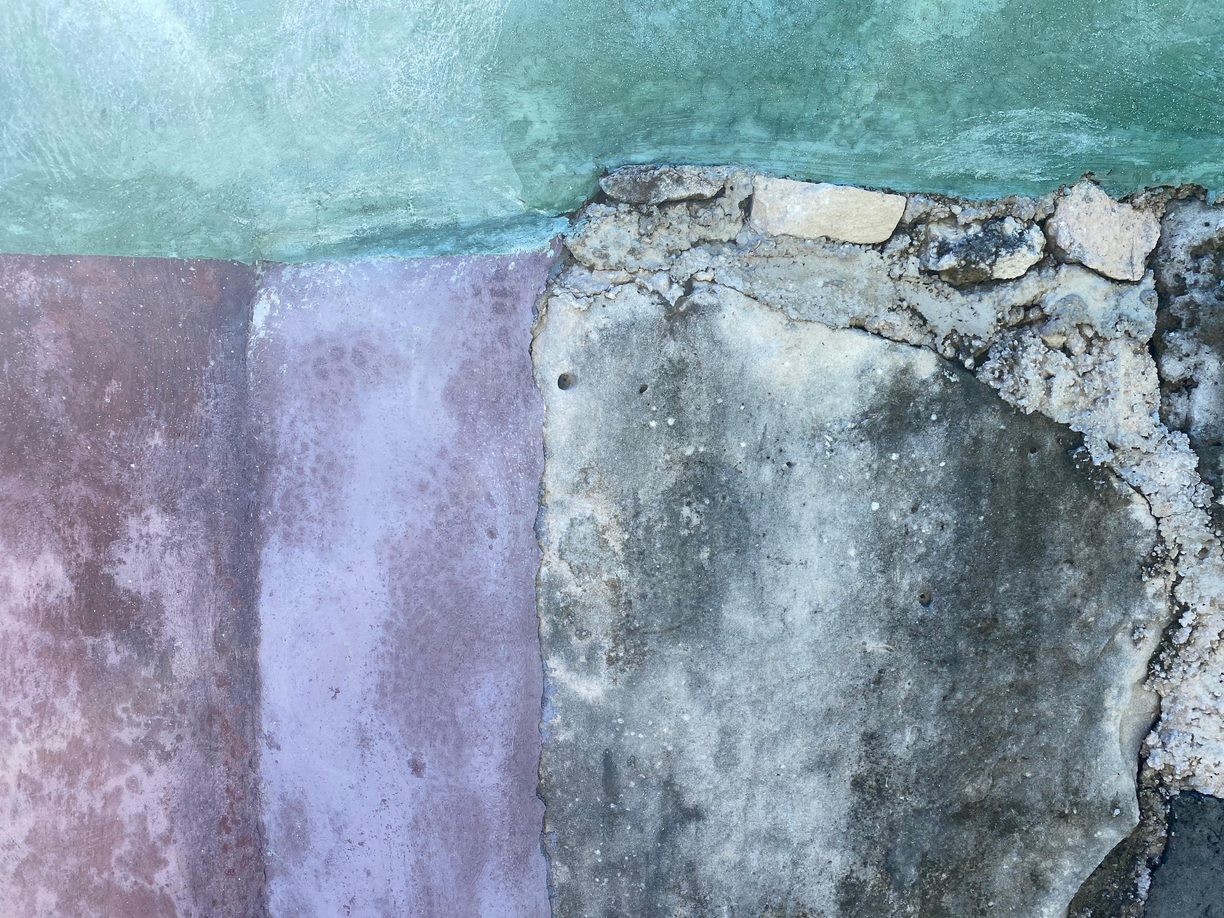 Zach Touchon Abstract Print - CS11 City Surfaces - Unframed Digital Print Aquamarine Purple Tulum Mexico 