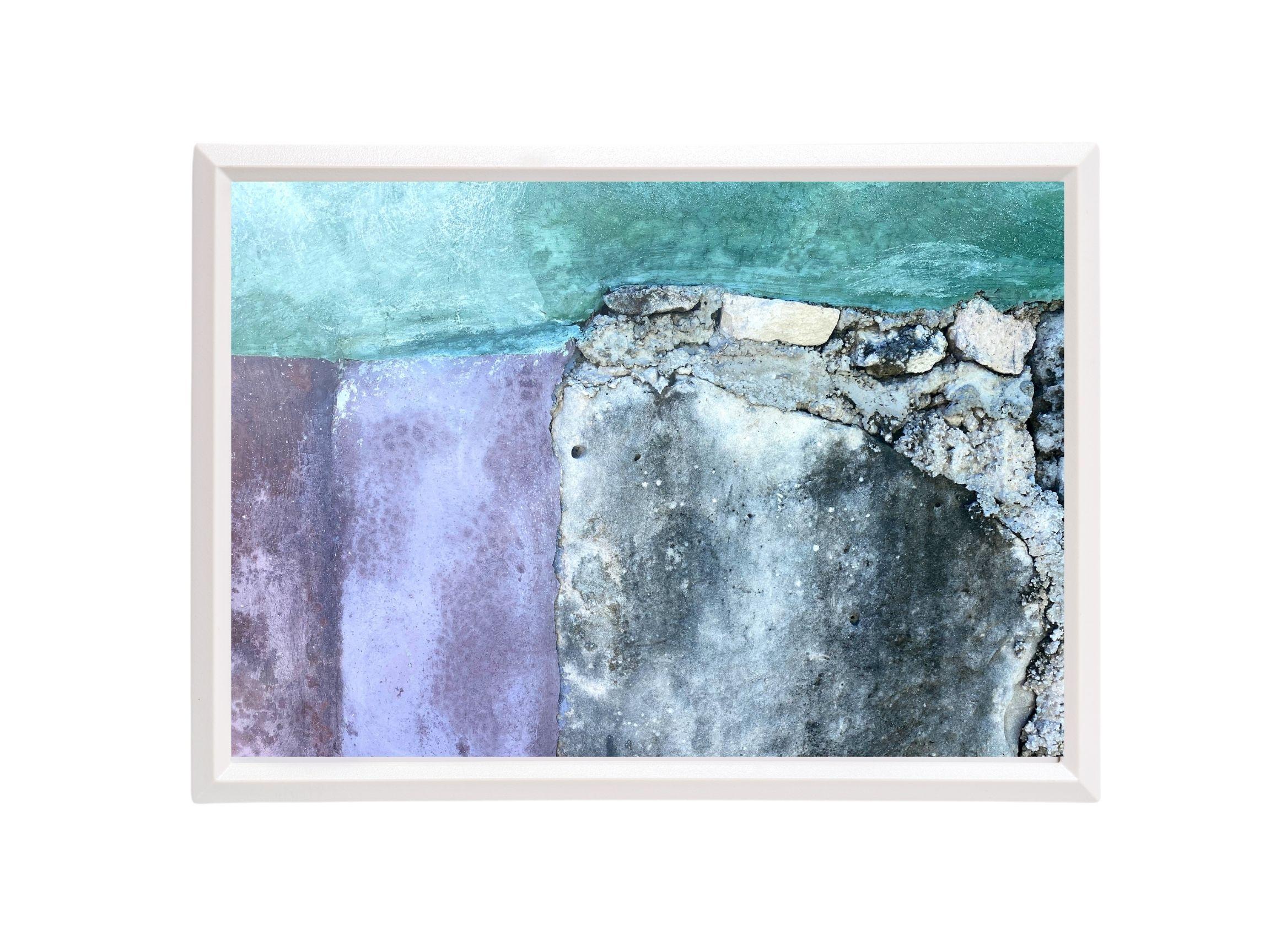 CS11 City Surfaces - Unframed Digital Print Aquamarine Purple Tulum Mexico  - Green Abstract Print by Zach Touchon