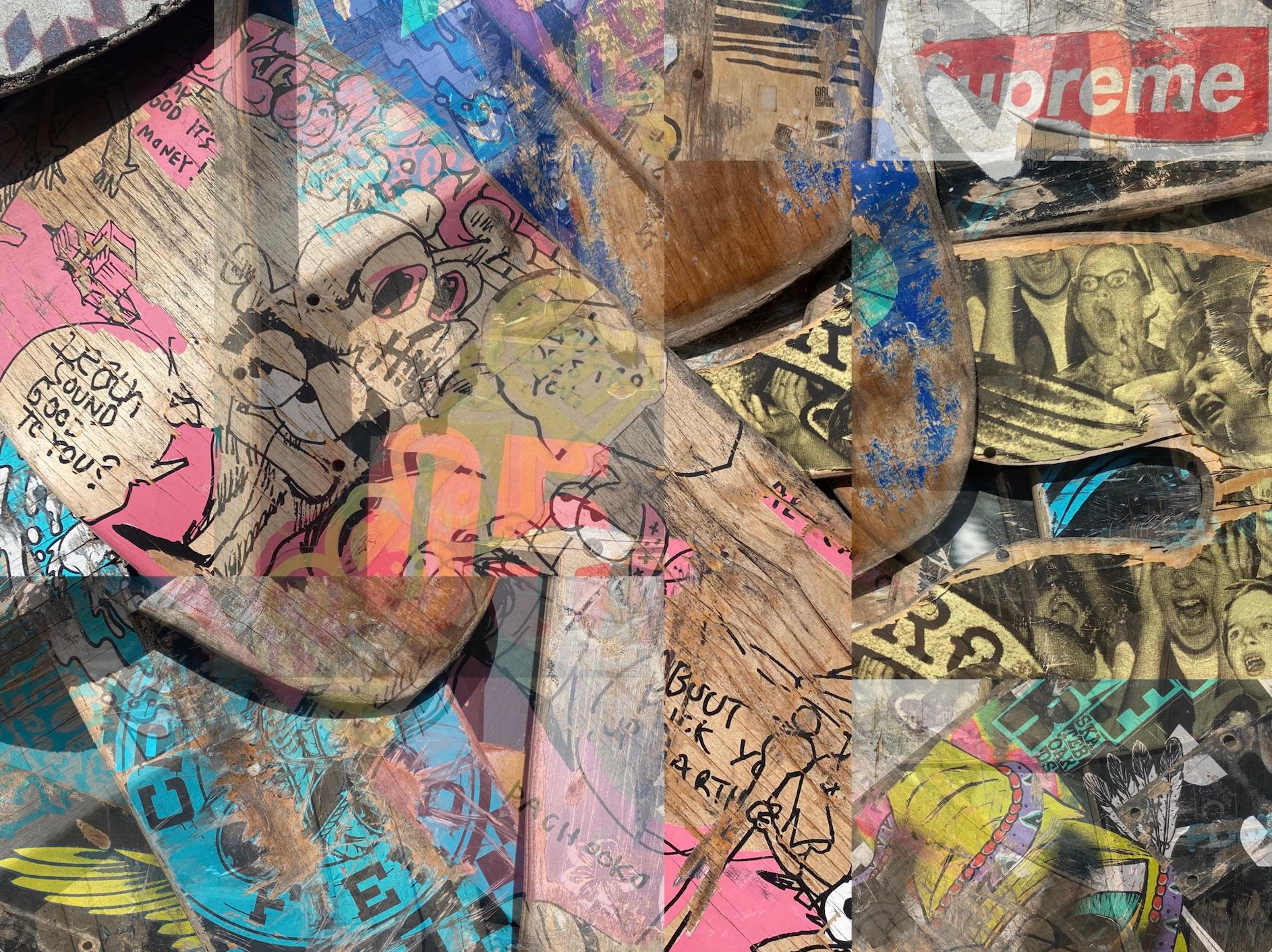 CS25 City Surfaces - Santa Barbara Multicolor Supreme Plexiglass Collage Digitale