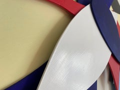 GS03, Geometric Abstract Multicolor 3D Mixed Media Wall Sculpture