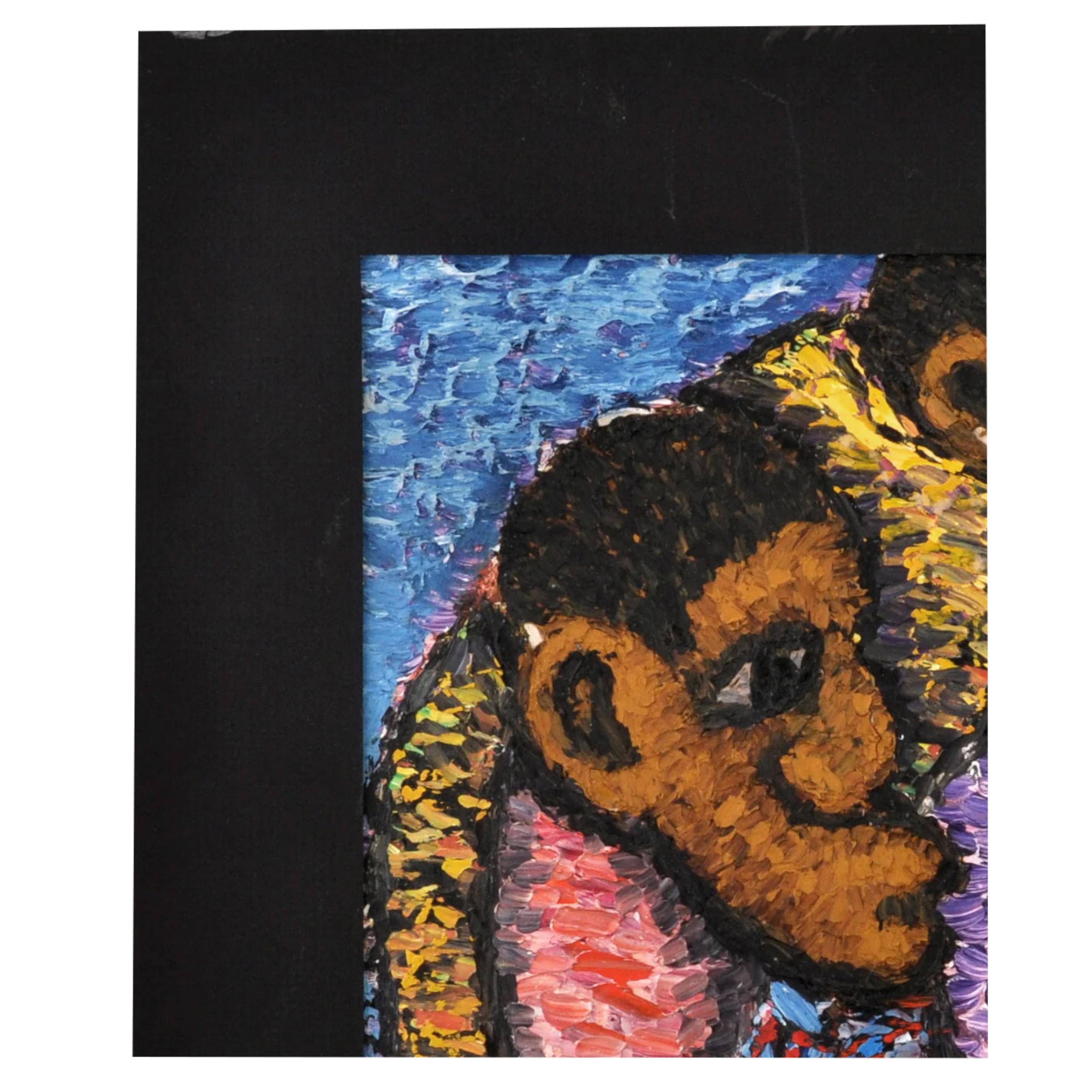 Pittura ad olio figurativa africana contemporanea di Zacharia Mbutha Kenya 1980 in vendita 2