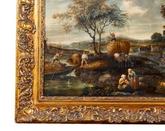 17th Century Zacharias Blijhooft Signed Landscape En Plen Air Oil on panel Green