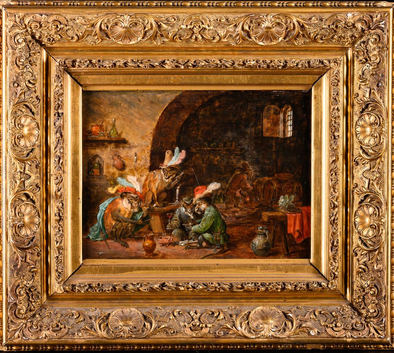 Zacharie Noterman or Zacharie Notermann or Zacharias Noterman, Ghent 1820 and Paris 1890, is a Belgian painter and engraver, specializing in the painting of antics, scenes of monkeys carrying out human activities, as well as in paintings of dogs.Son