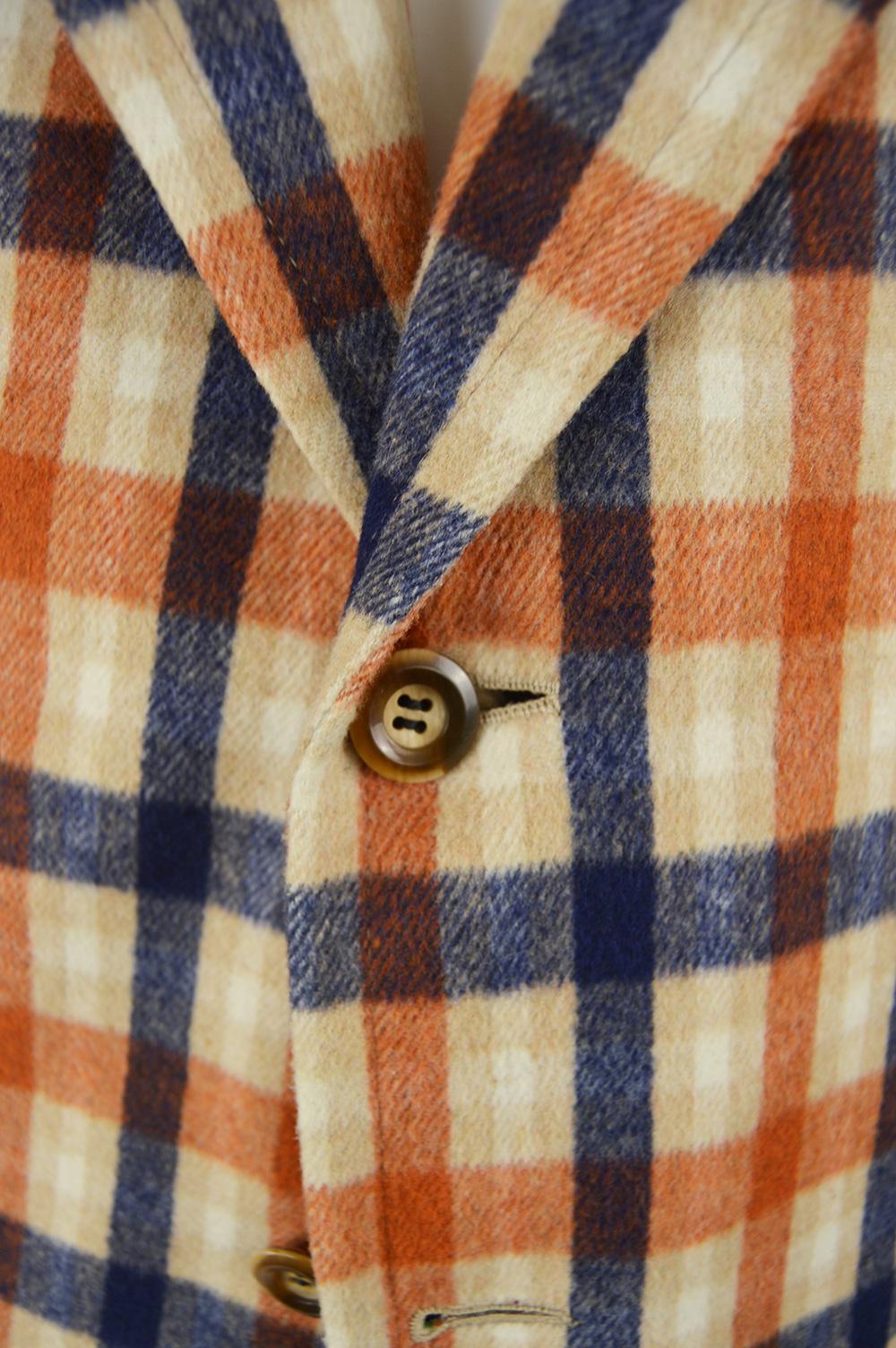 orange plaid blazer