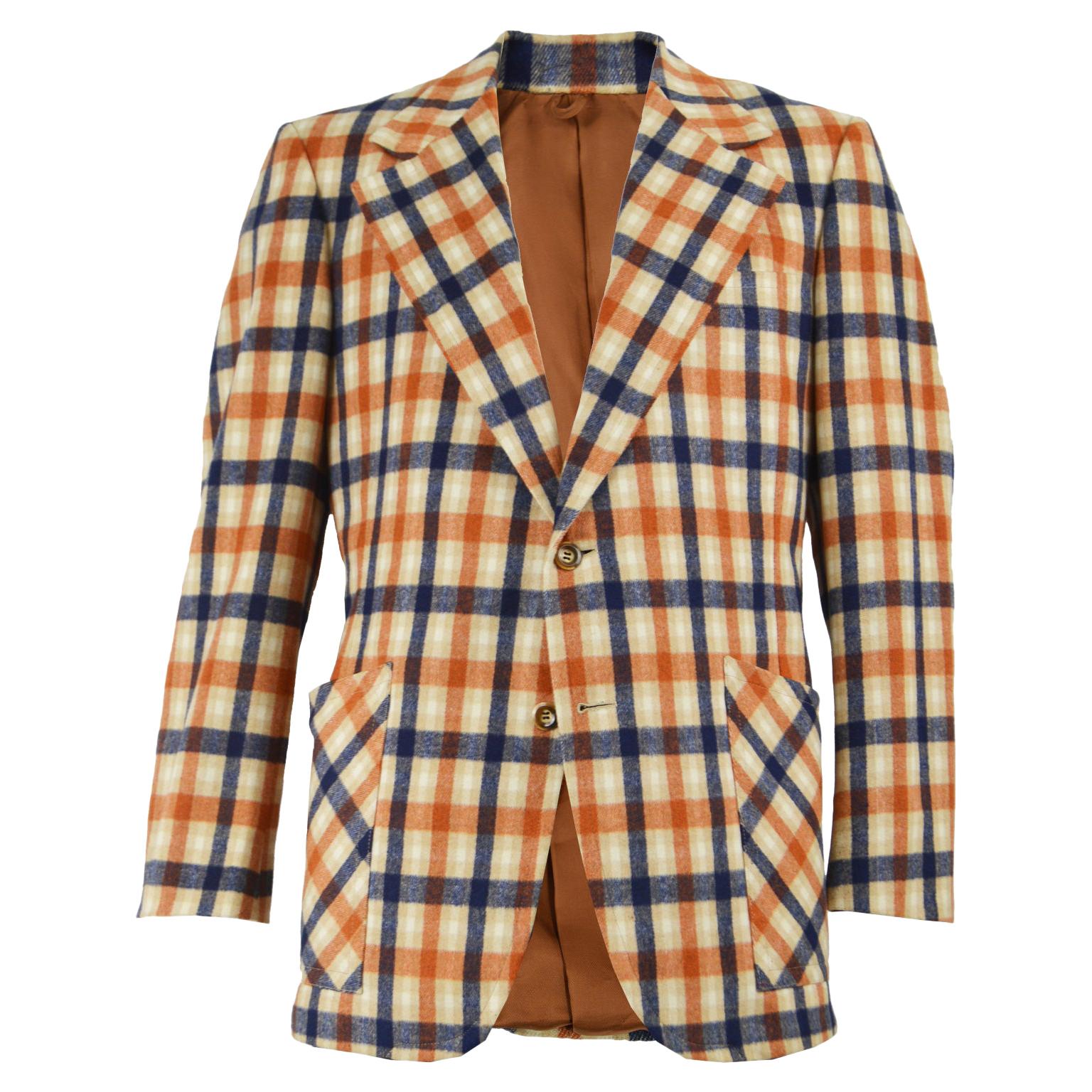 Mens plaid outlet blazer vintage
