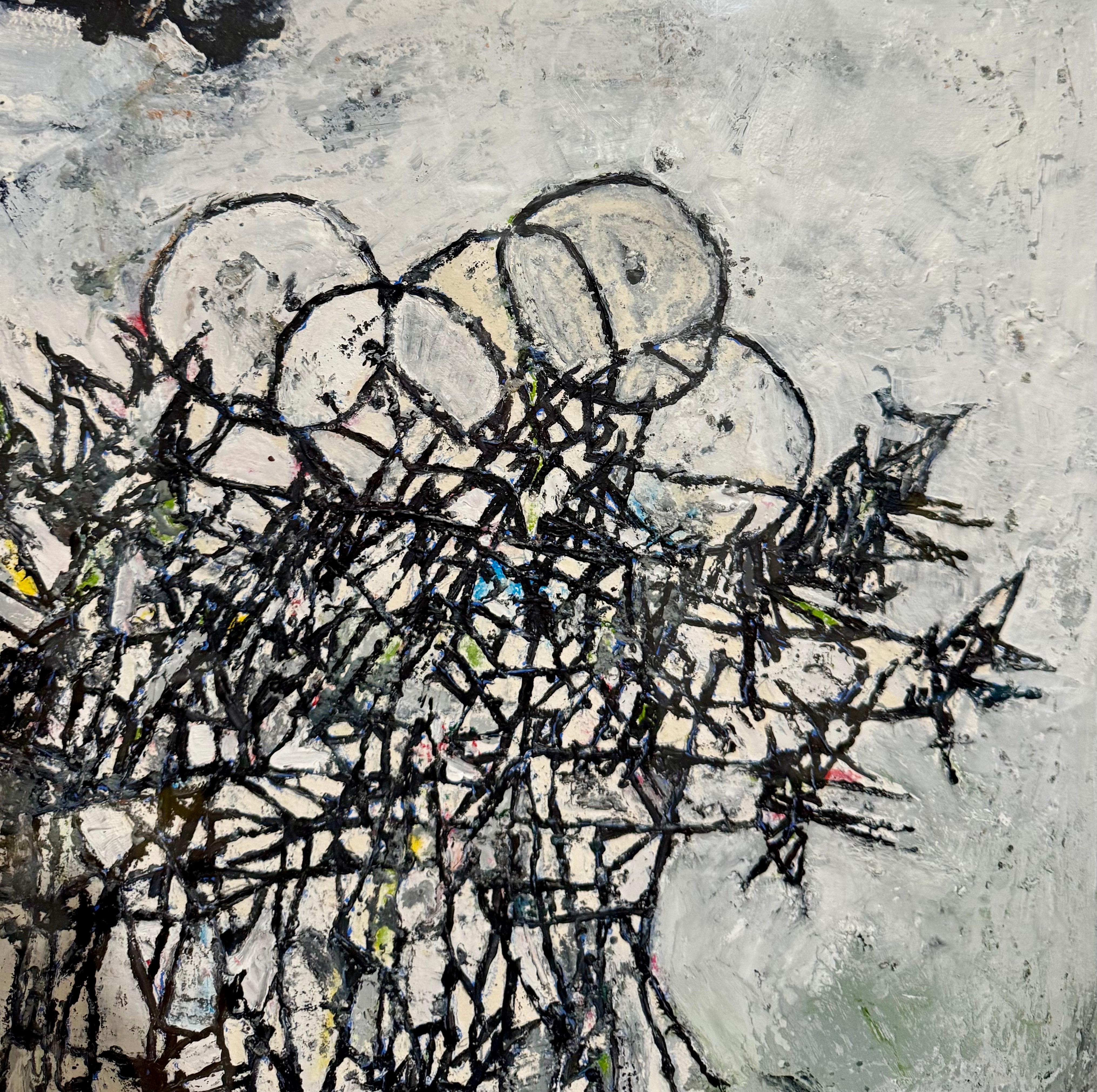 Ölgemälde Abstrakte Zeitgenössische Kunst Zachary Armstrong Porträts nach Noah im Angebot 10