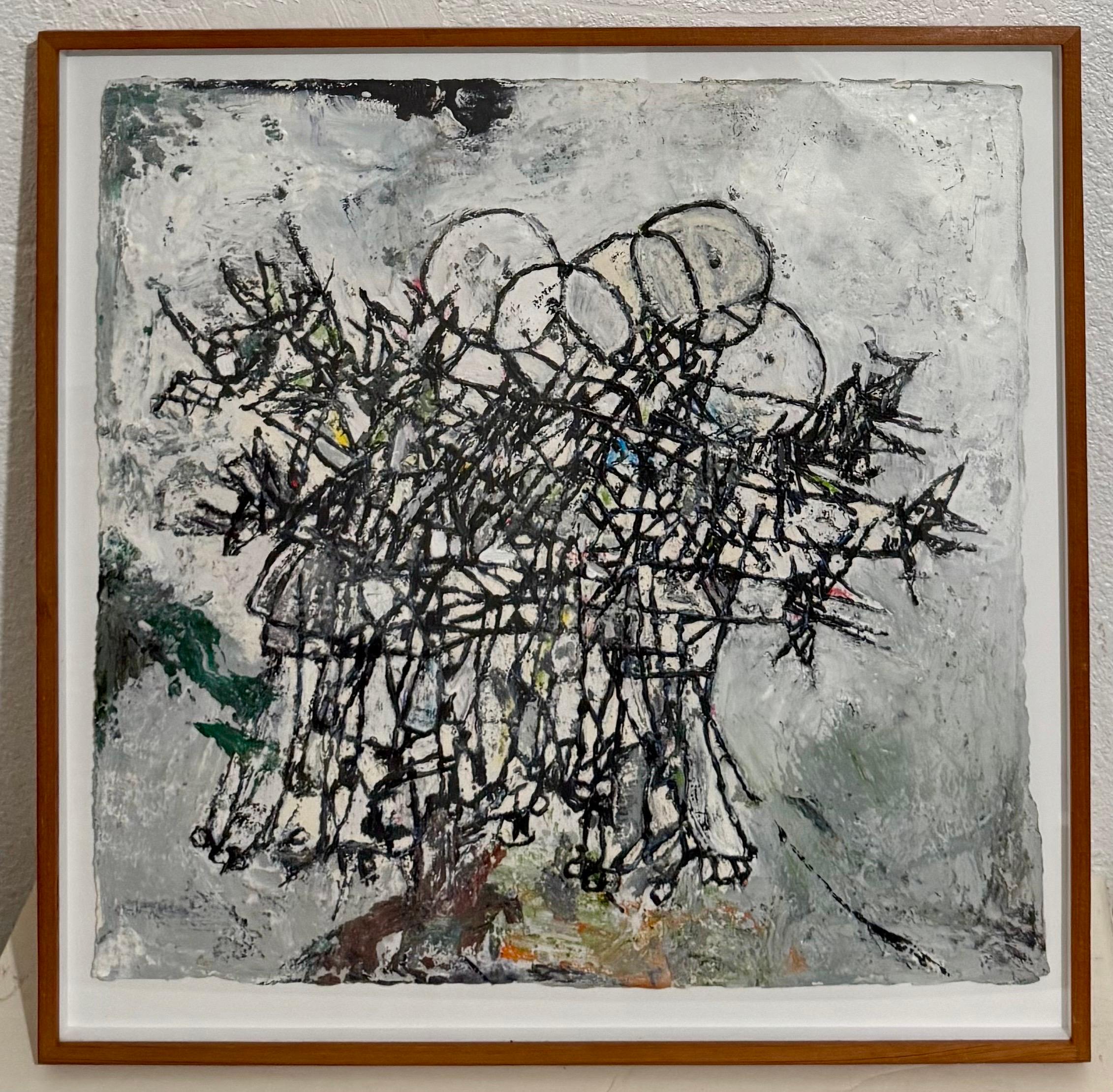 Ölgemälde Abstrakte Zeitgenössische Kunst Zachary Armstrong Porträts nach Noah im Angebot 14