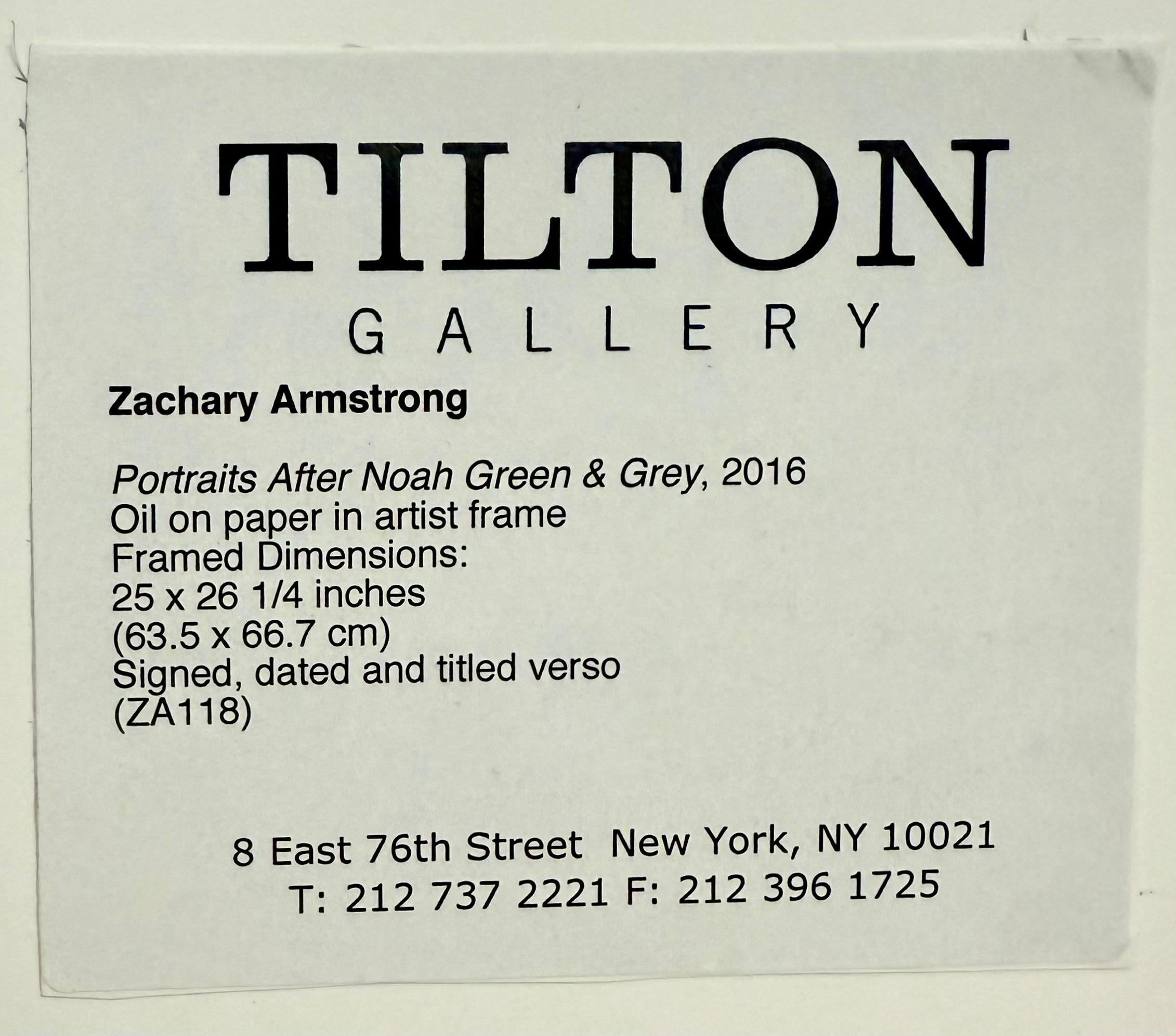 Ölgemälde Abstrakte Zeitgenössische Kunst Zachary Armstrong Porträts nach Noah im Angebot 15