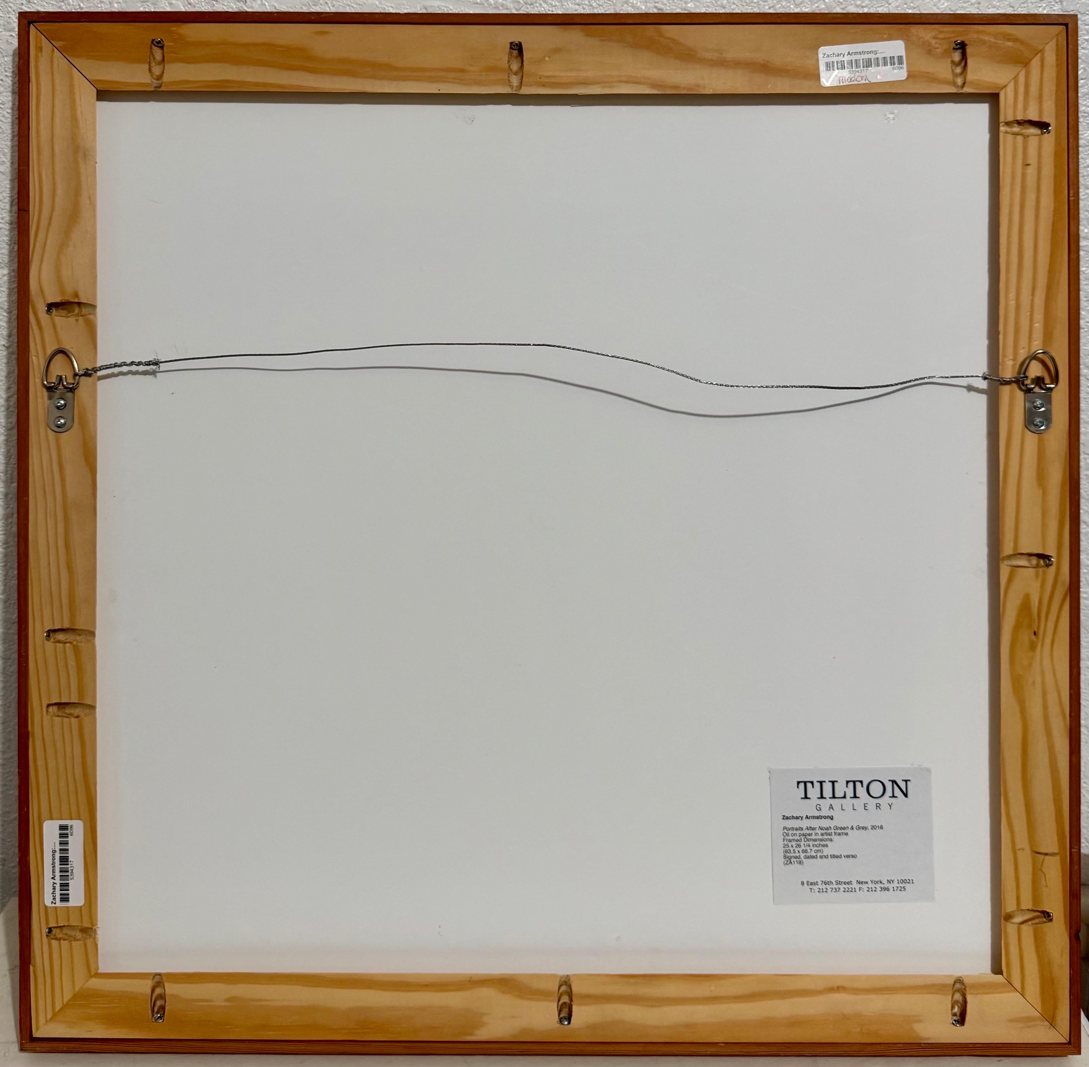 Ölgemälde Abstrakte Zeitgenössische Kunst Zachary Armstrong Porträts nach Noah im Angebot 17