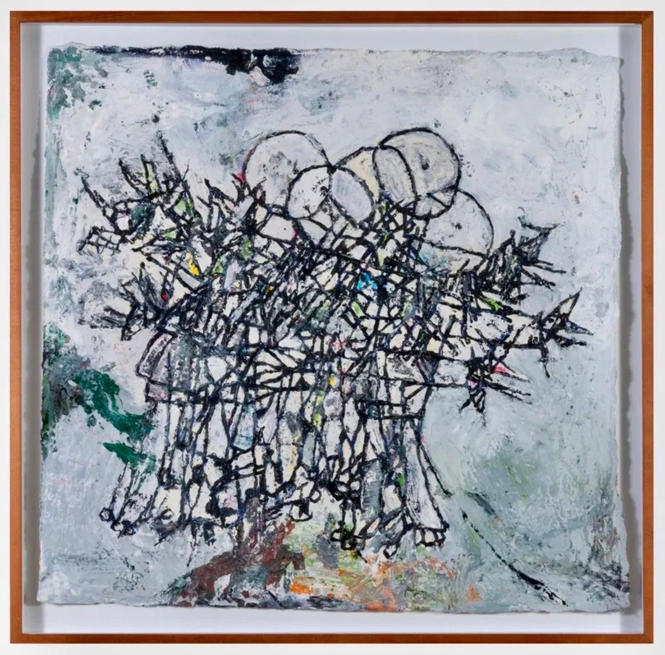 Ölgemälde Abstrakte Zeitgenössische Kunst Zachary Armstrong Porträts nach Noah im Angebot 4
