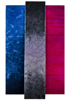 "Relationship Series", #5, Mixed Media on Wood Panel