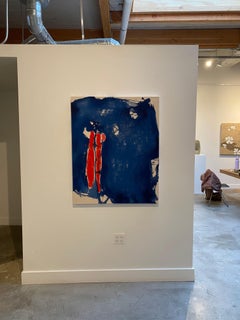 Blaue und rote Studie I Abstrakte Malerei, Acryl auf Leinwand, 2010+