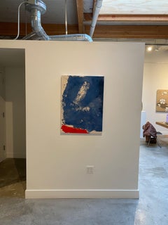 Blau und Rot Studie II Abstraktes Gemälde, Acryl auf Leinwand, 2010-