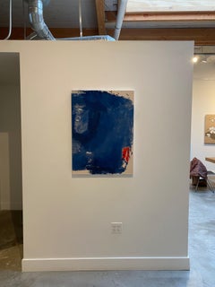 Blaue und rote Studie III Abstrakte Malerei, Acryl auf Leinwand, 2010-