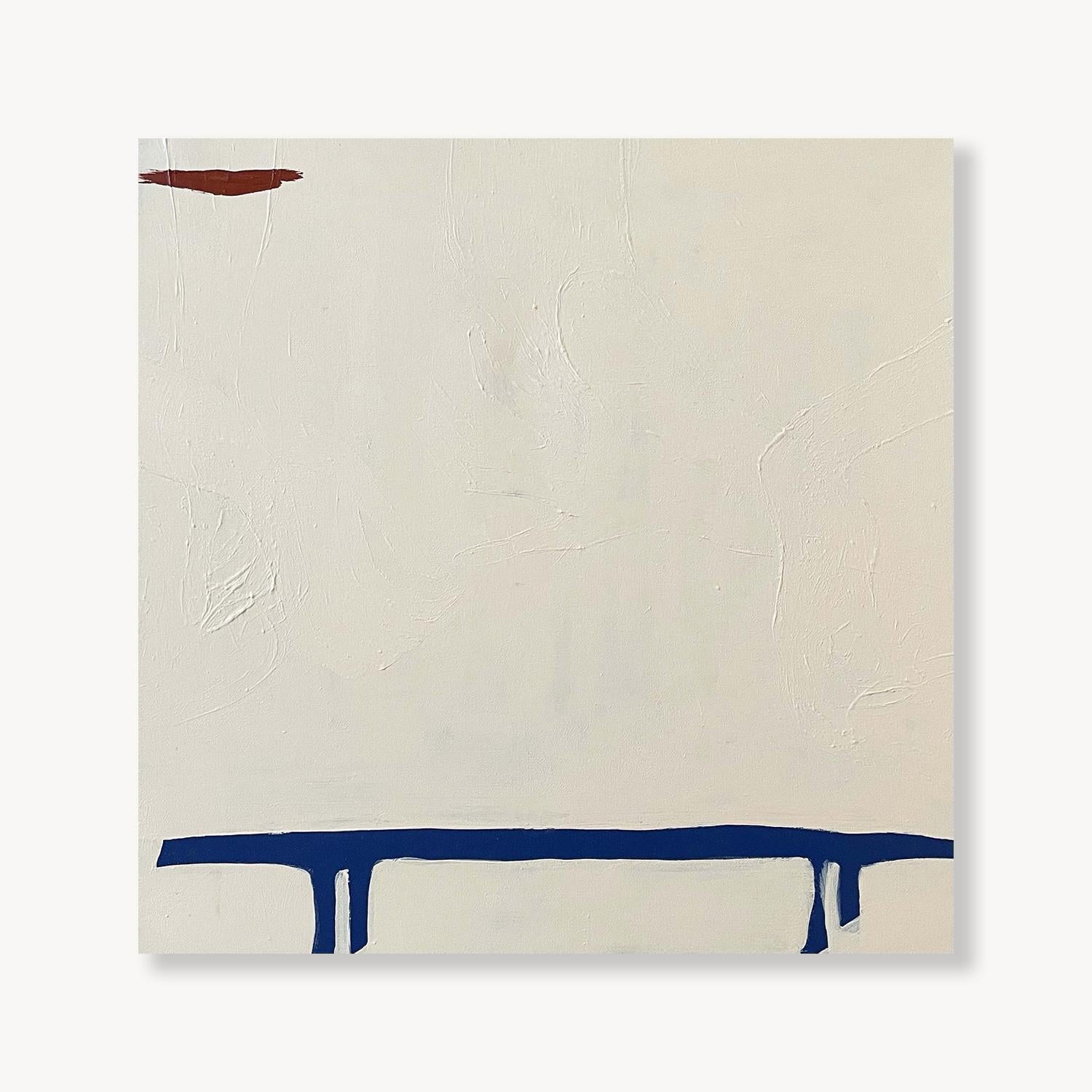 Abstract Painting Zachary Schomburg - Pont bleu Peinture acrylique sur toile, abstraite, 2010s, New