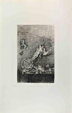 Nature Morte - Acquaforte di Zachée Prévost  - 1870s