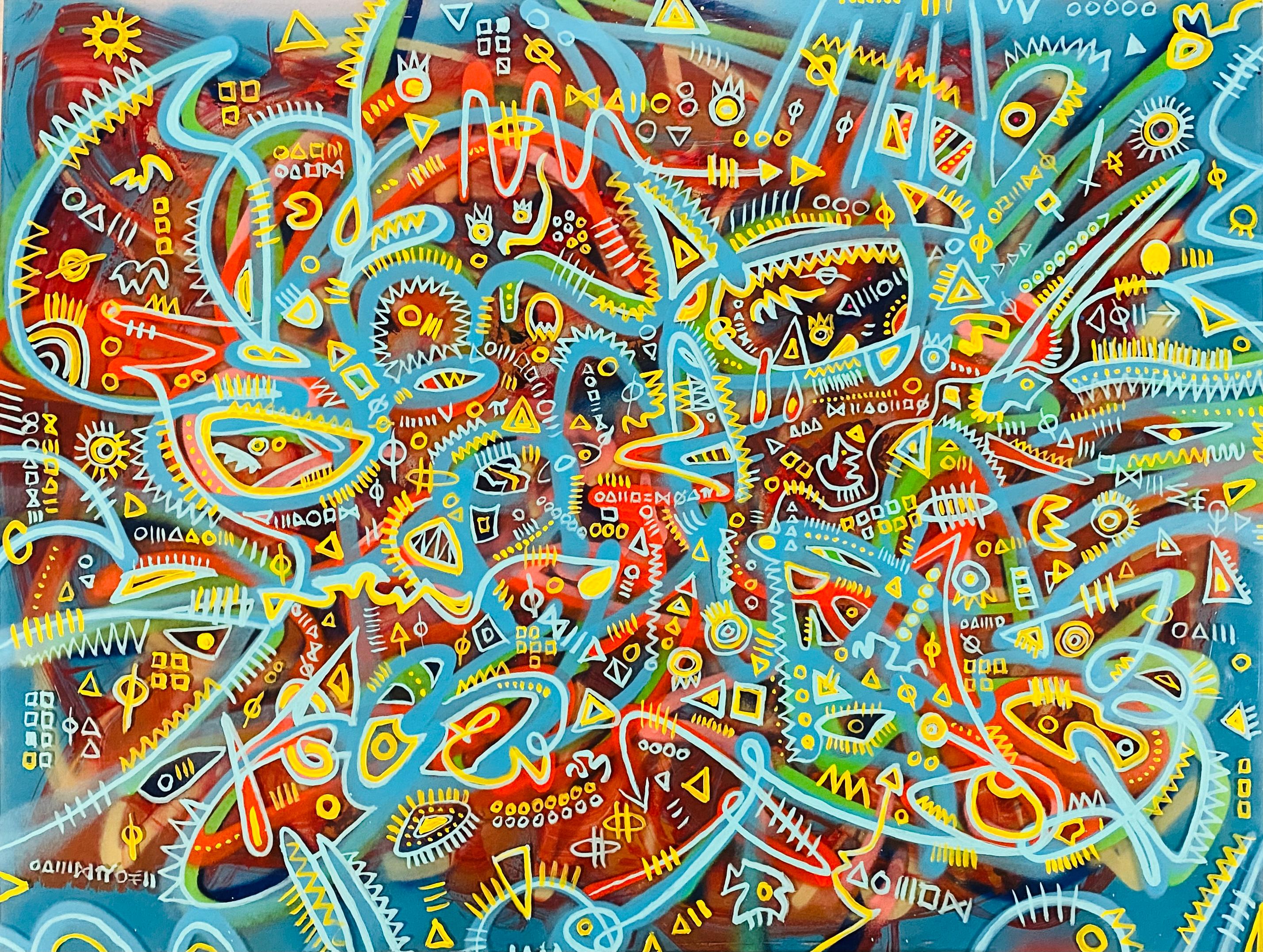 Zack Lobdell Abstract Painting - The Tracker
