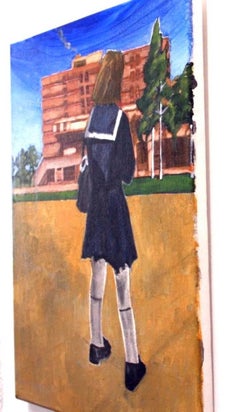 Student and Wing - original figurative oil painting by Zack Marshall