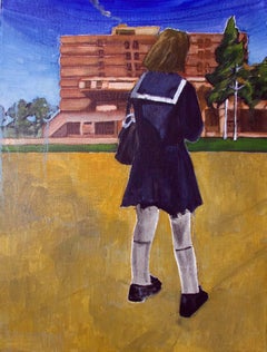 Student and Wing - original figurative oil painting by Zack Marshall