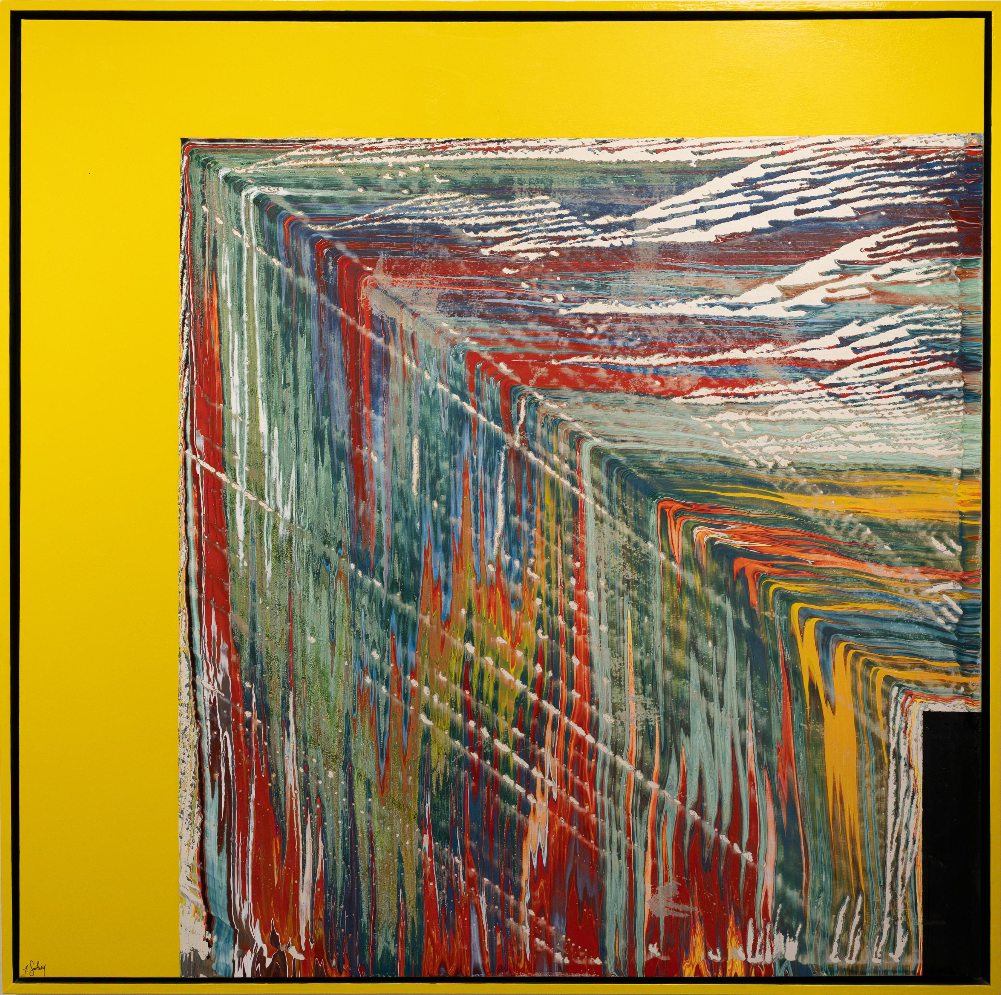 Zack Smithey Abstract Painting - Edge (yellow)