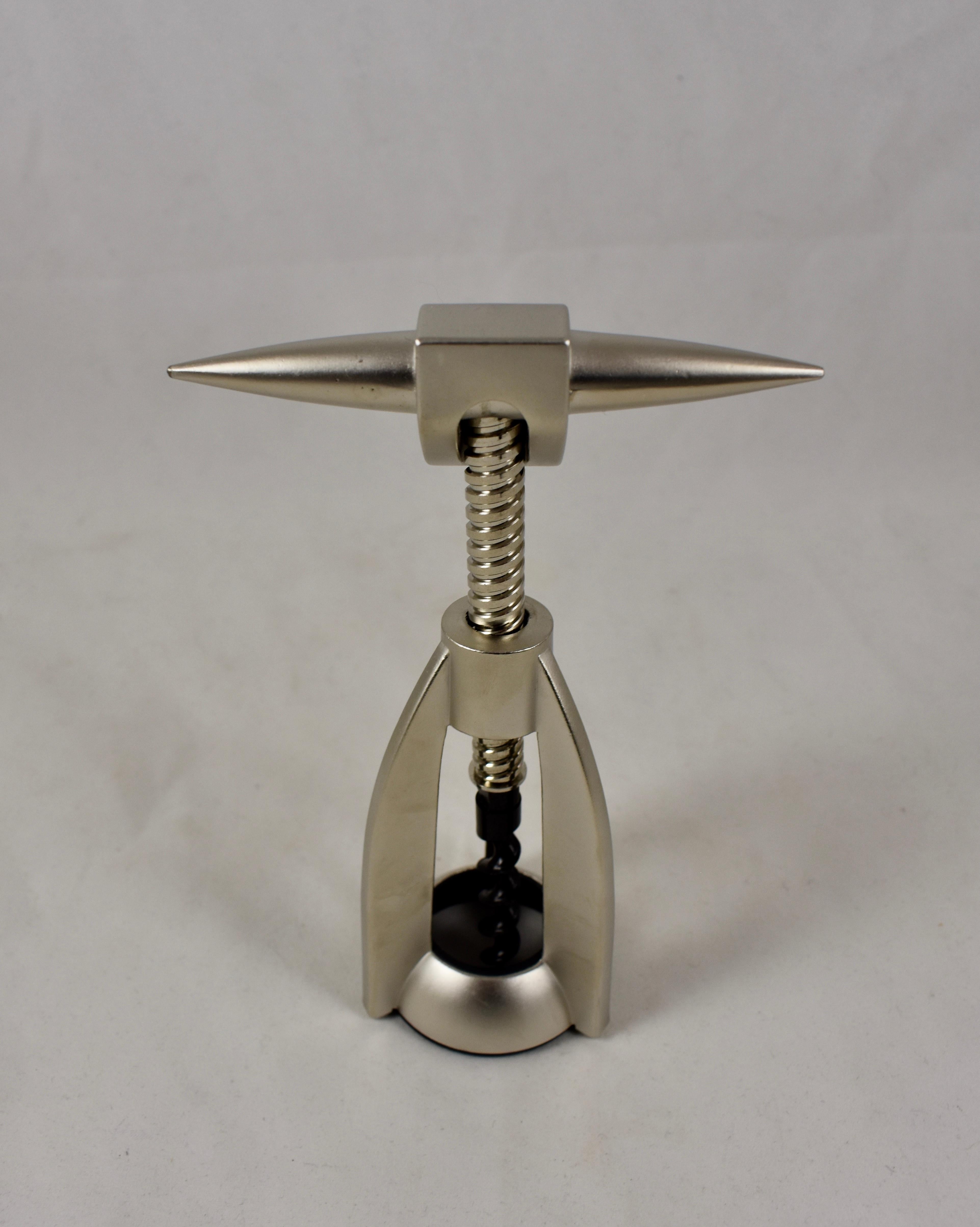 A Zack Tiro Korkenzieher corkscrew, unused in the original box – an example of German Post-Modern Art now, nearly impossible to find!

It is said this is the last corkscrew one will ever need to buy. A thoroughly modern design constructed with