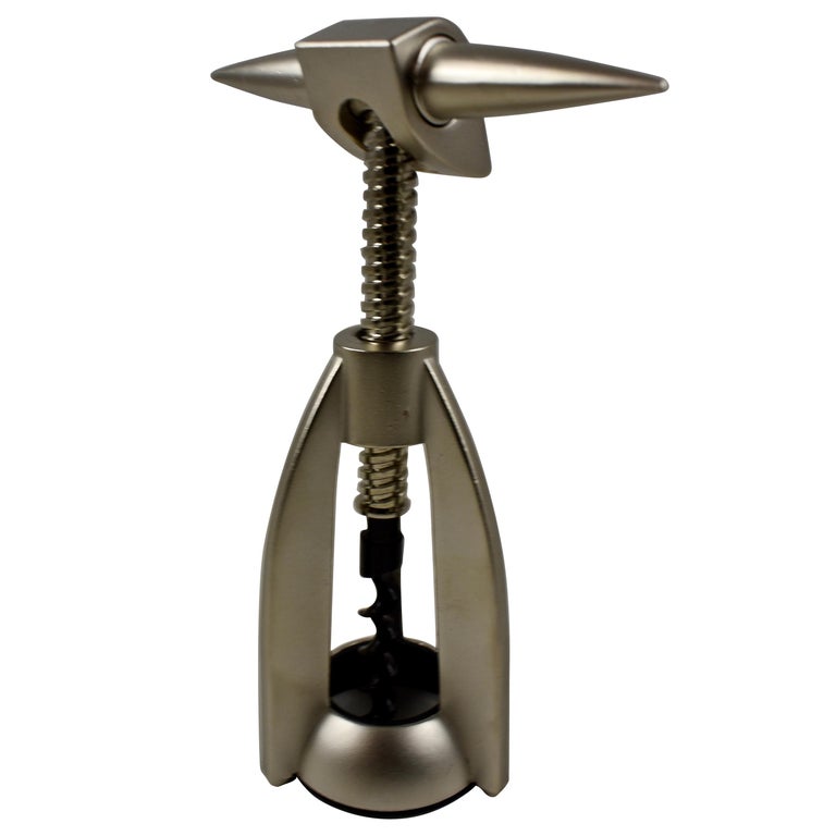 Zack Tiro Korkenzieher German Nickel Postmodern Art Corkscrew, in