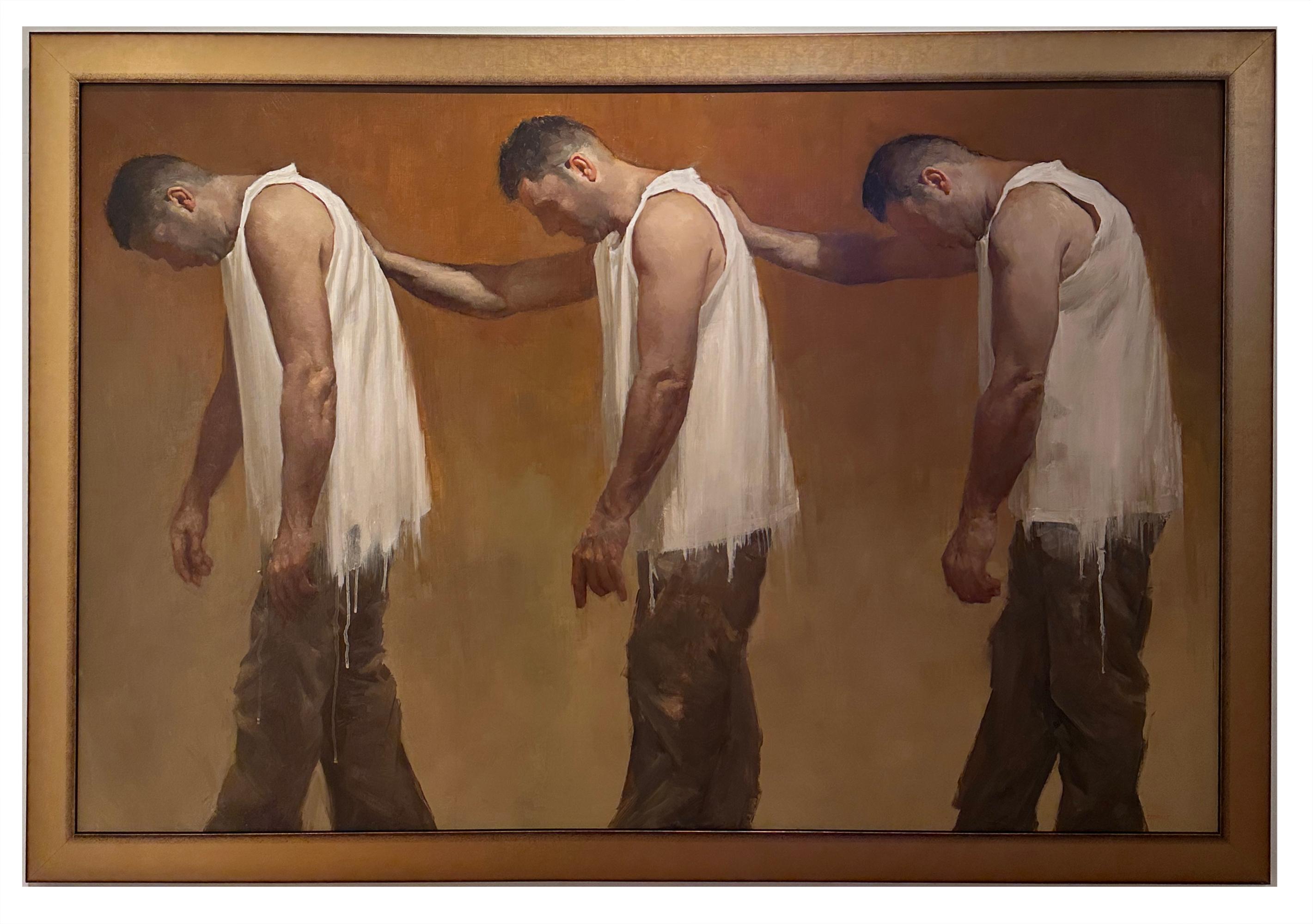 Porteurs en marche - Peinture à l'huile originale - Zack Zdrale