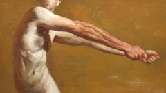 "Braccia pesanti" (2022) di Zack Zdrale, Pittura a olio originale, Nudo maschile