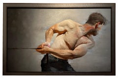 Let Go 3, Male Nude, Original Oil Painting on Panel, Realist Style, 21st Century