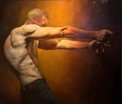 Let Go I - Male Nude Torso, Original oil painting - Zack Zdrale