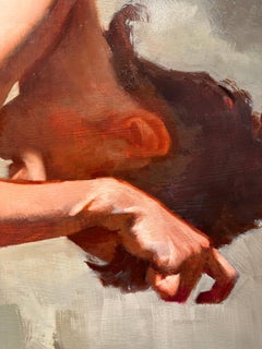 Mammal - Side View of Bent Female Nude, Original oil painting - Zack Zdrale