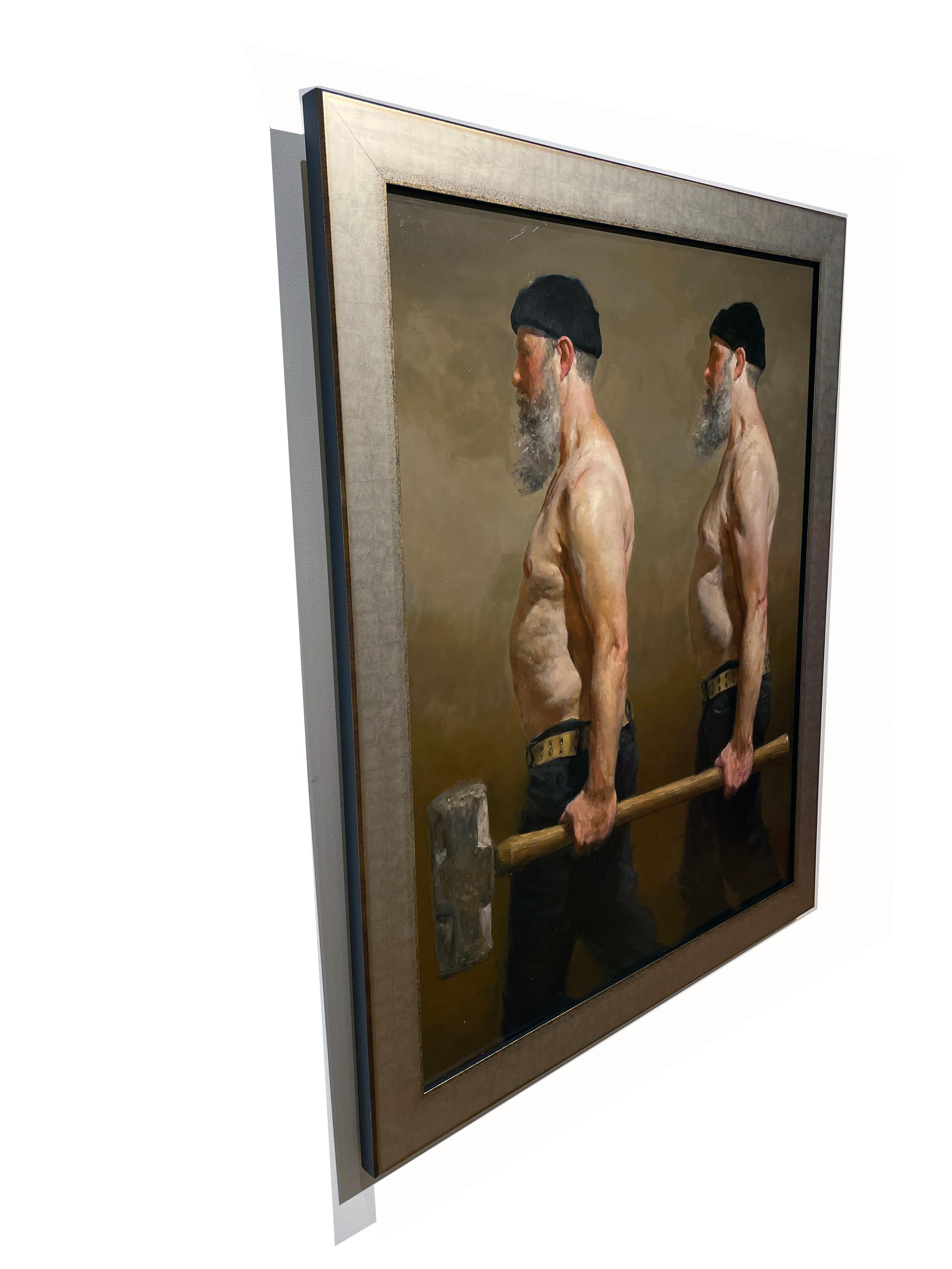 two men with a hammer