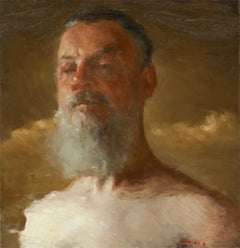 "Thad" (2024) de Zack Zdrale, Pintura al óleo original, Retrato masculino