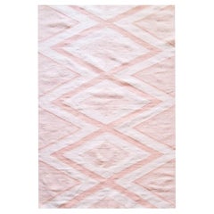 Zada Pink and Cream Handwoven Kilim Rug