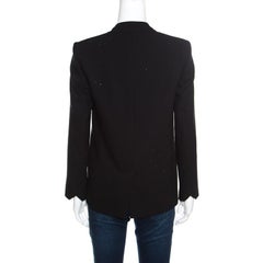 Zadig and Voltaire Black Sequin Embellished Detail Valence Bis Blazer S