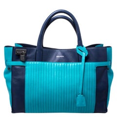 Zadig and Voltaire Blue/Green Leather Large Candide Tote